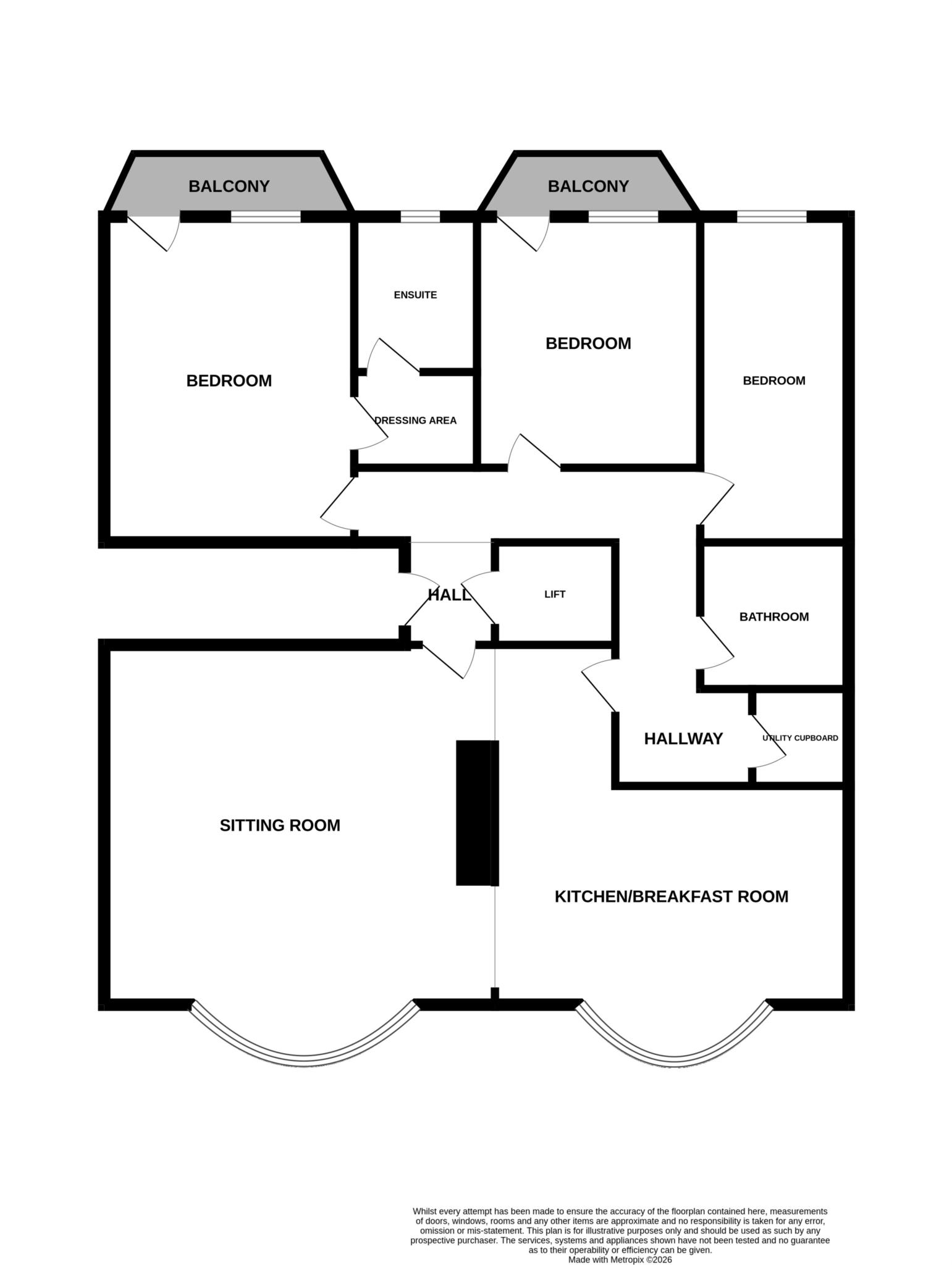 Flat 5, Gresham House, Hartington Place, Eastbourne floorplan