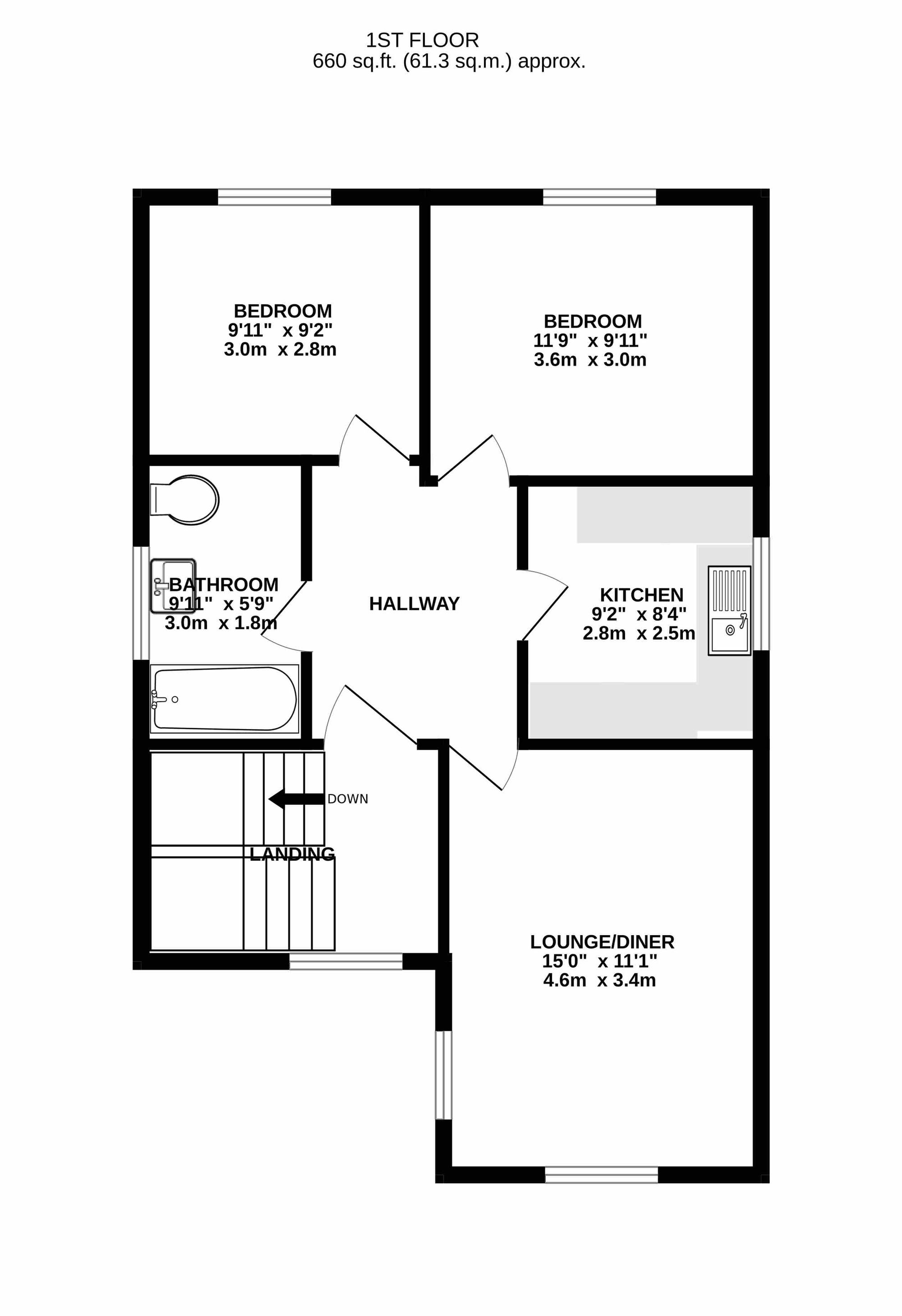 Flat 4, 48 Endfield Road, Christchurch floorplan