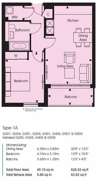 1 Bedrooms Flat to rent in Pump House Crescent, Brentford TW8