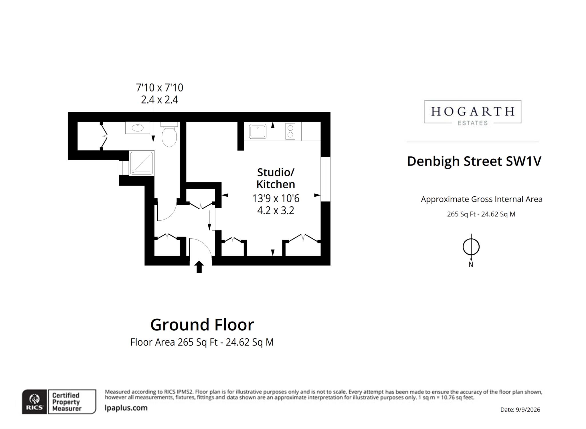 Flat 2, Denbigh Street, London floorplan