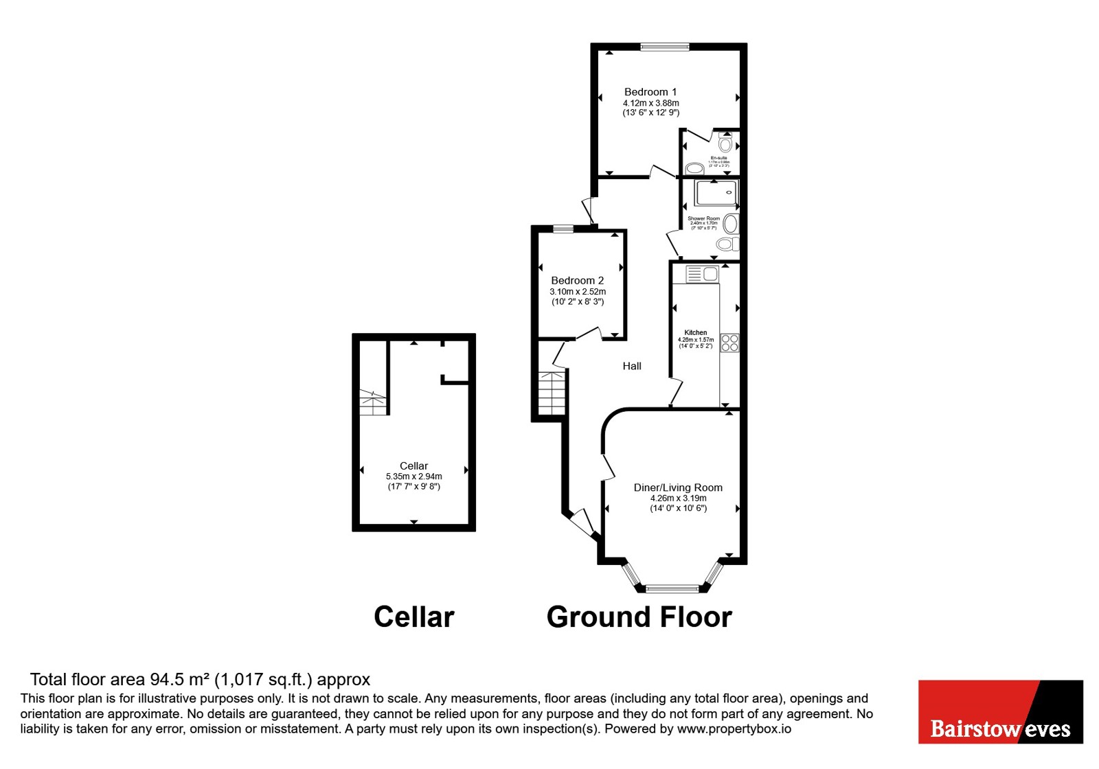 Flat 1 Ground Floor Flat, 129, Fanshawe Avenue, Barking floorplan