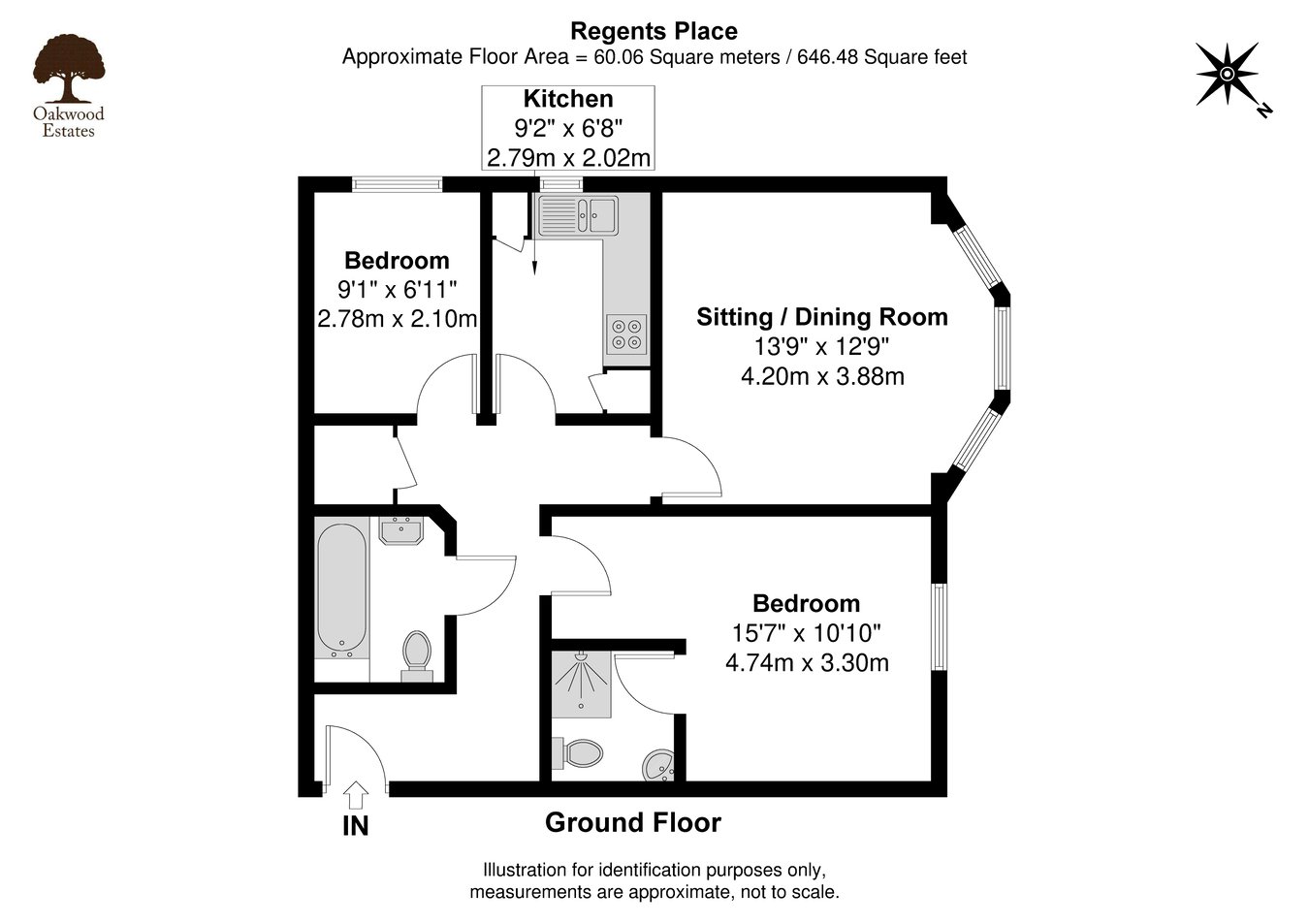 Flat 3, 48 Regents Place, Maidenhead floorplan