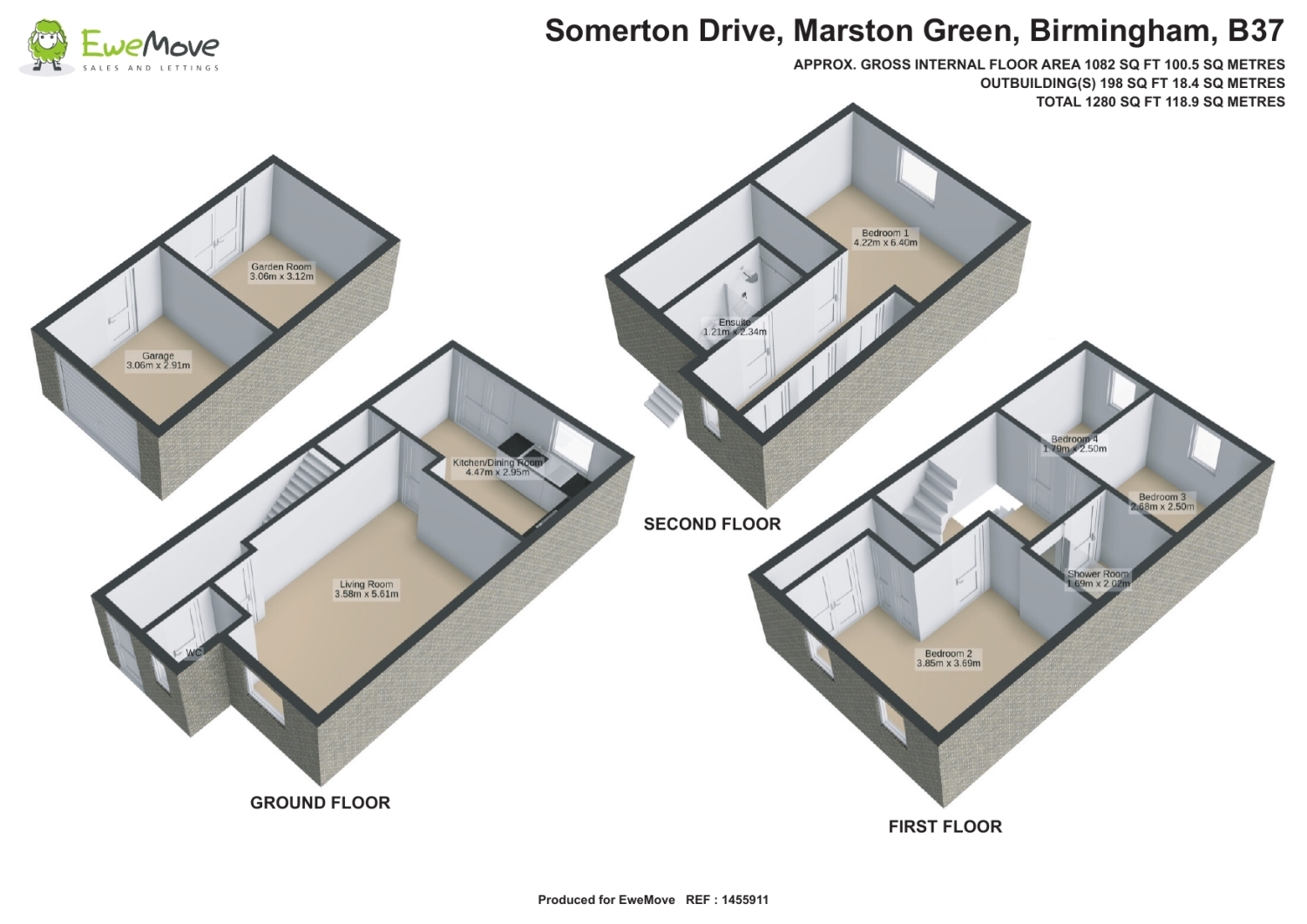 24, SOMERTON DRIVE, BIRMINGHAM floorplan