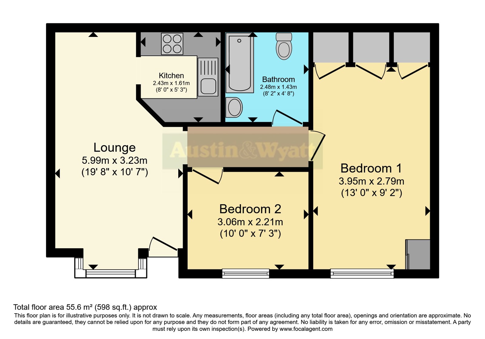 Flat 2, Kensington Court, 563, Portswood Road, Hampshire floorplan