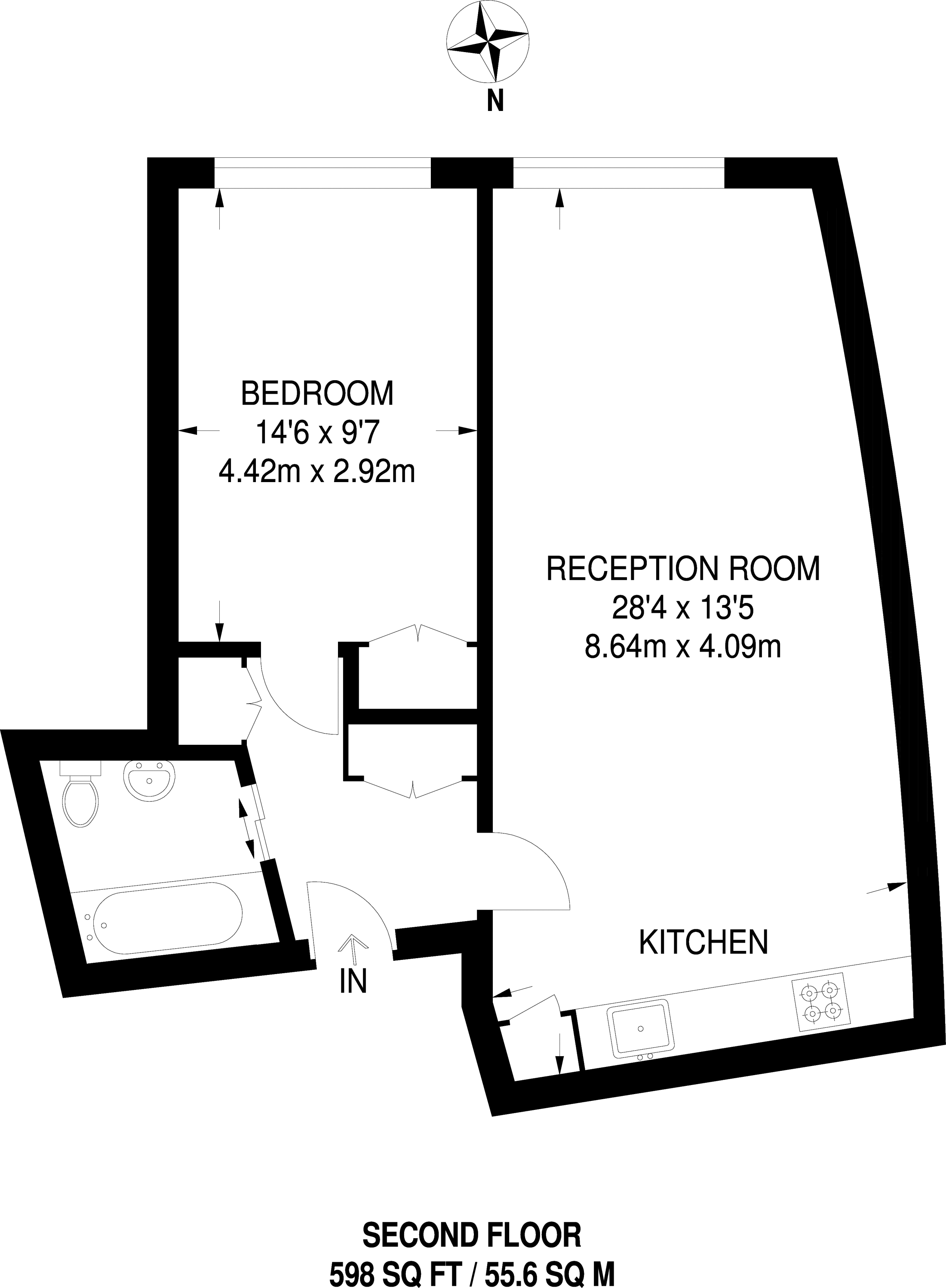 1 Bedrooms Flat to rent in A Church Street, Central Croydon CR0