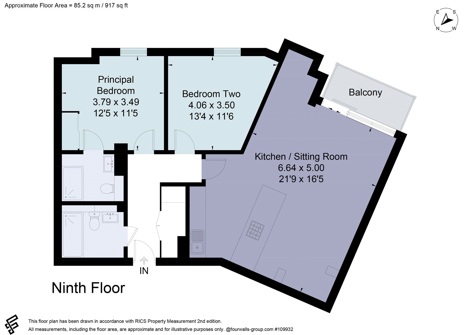 Flat A905,, Castle Wharf, Manchester floorplan
