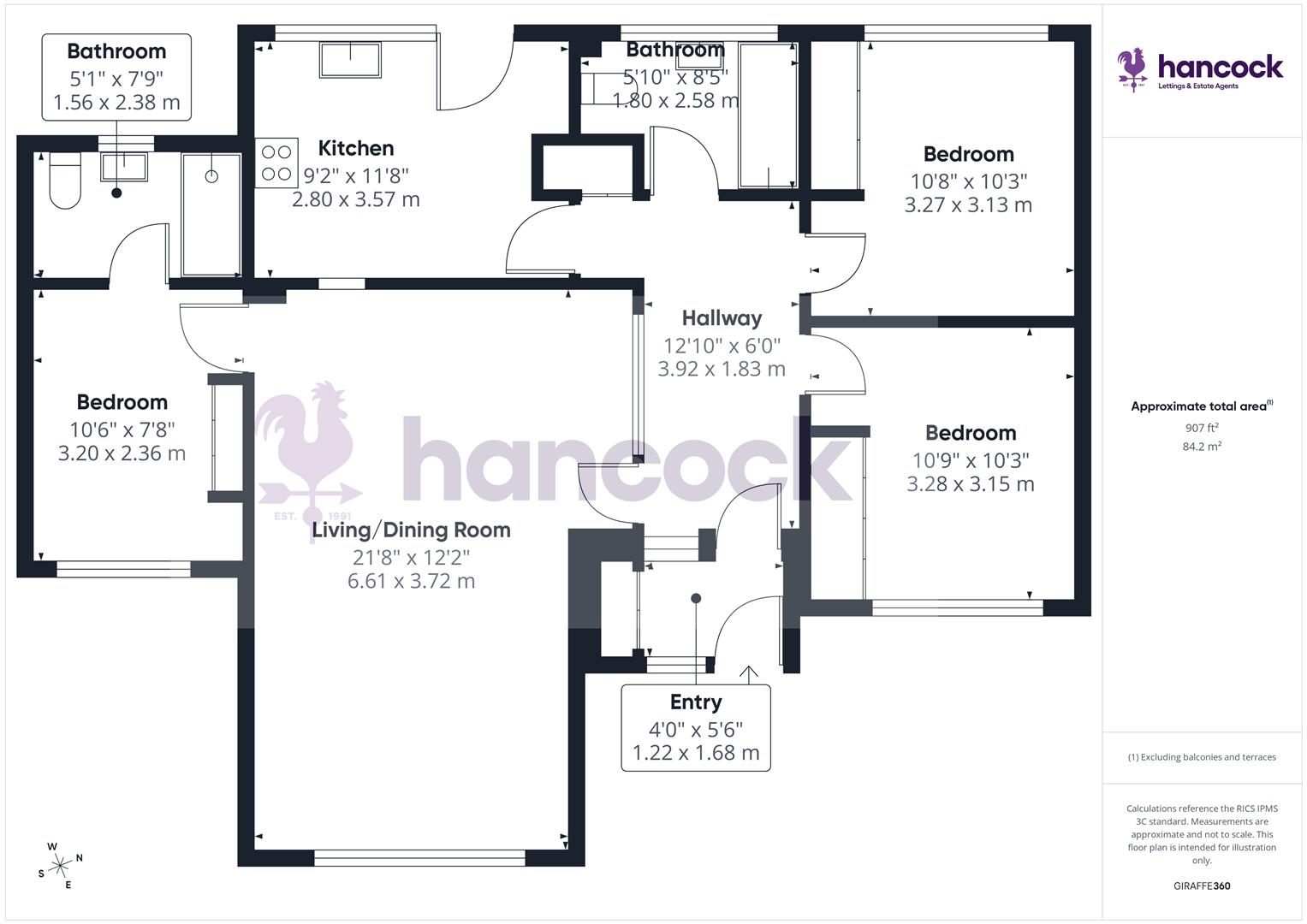 3, Hereford Close, Chichester floorplan
