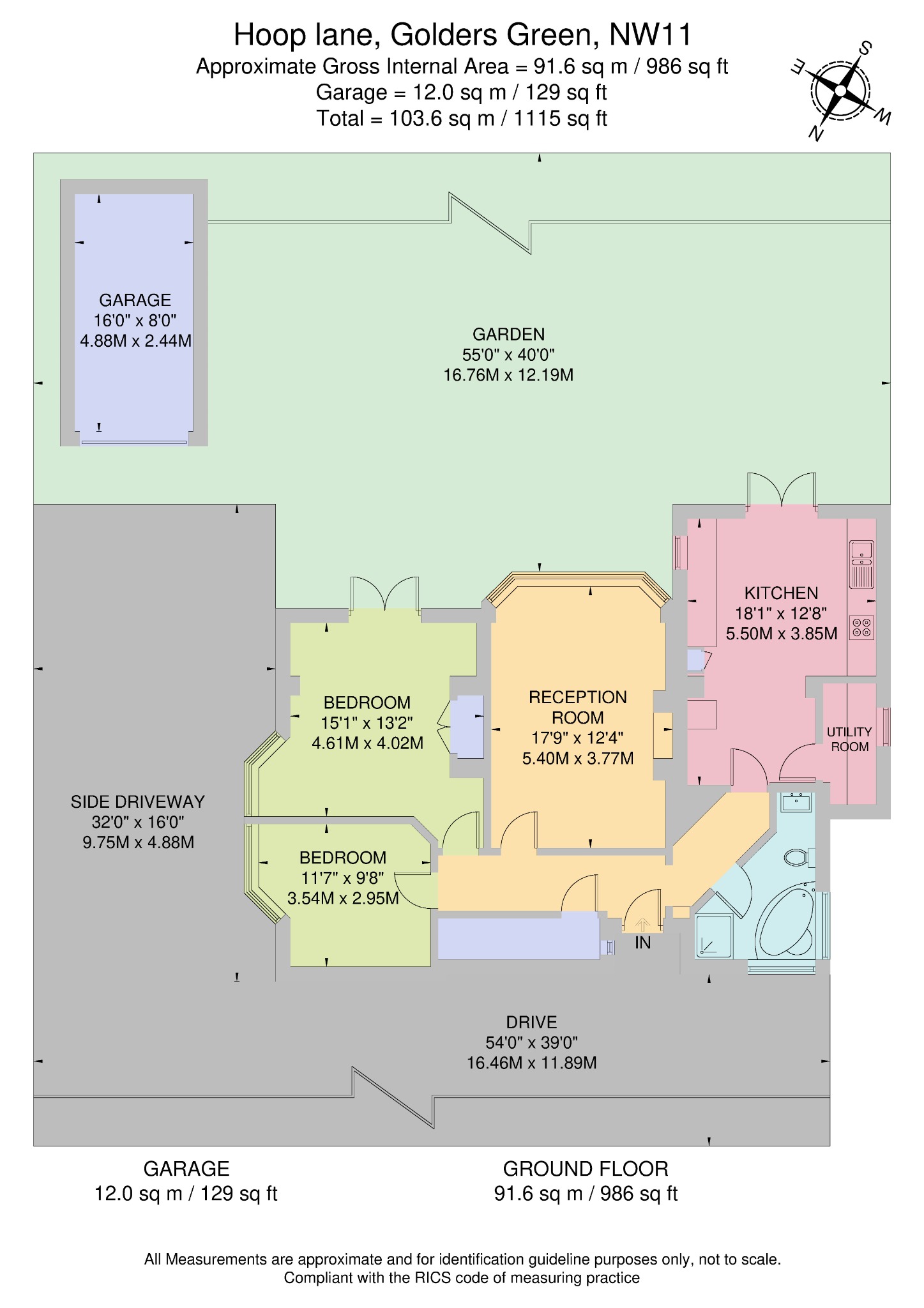 54, Hoop Lane, London floorplan