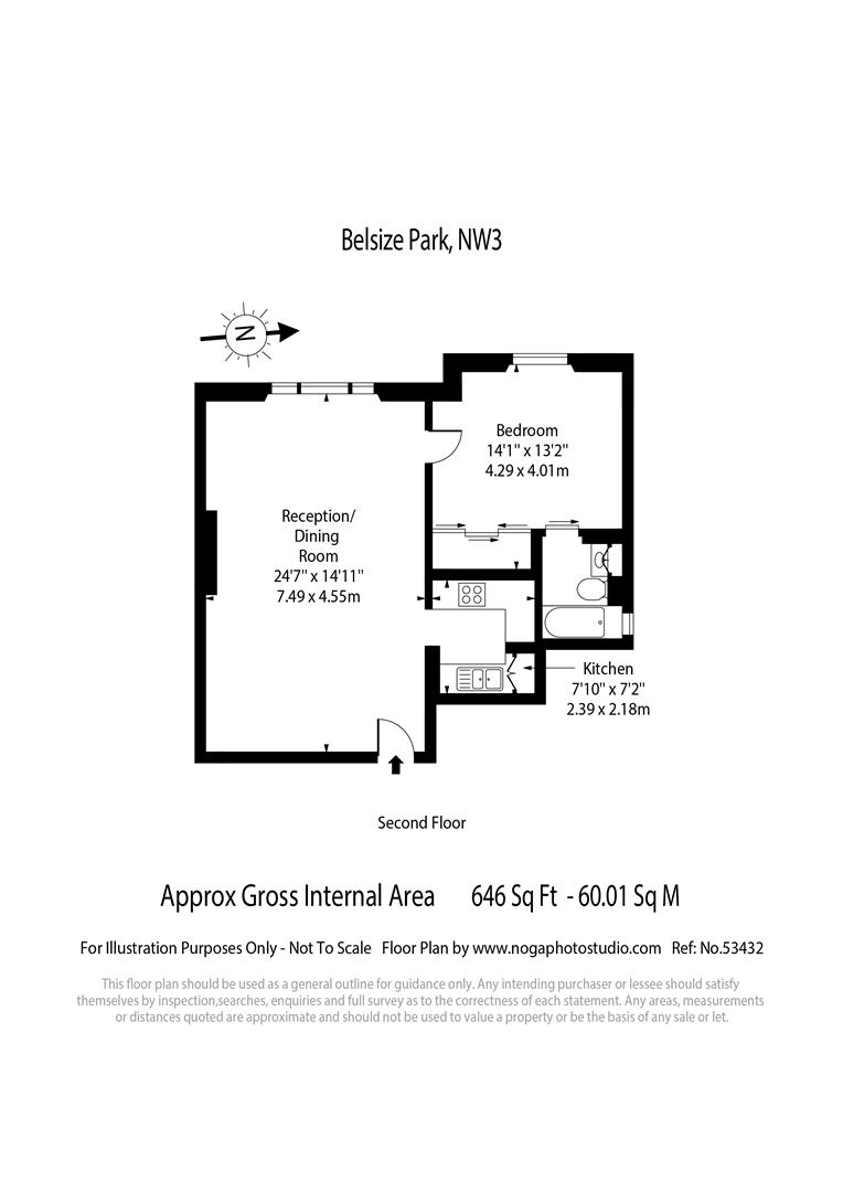 Flat E, 32, Belsize Park, London floorplan
