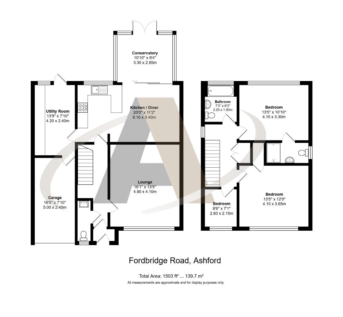 71a, Fordbridge Road, Ashford floorplan
