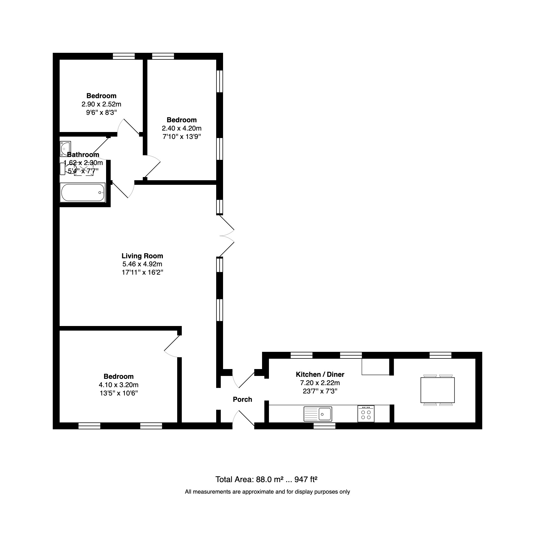 Hastings Barn, Back Road, King's Lynn floorplan