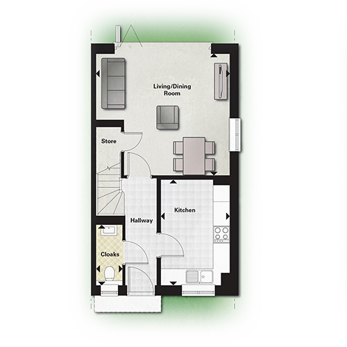 2 Bedrooms Semi-detached house for sale in Plot 141 The Langley, Crowthorne RG45