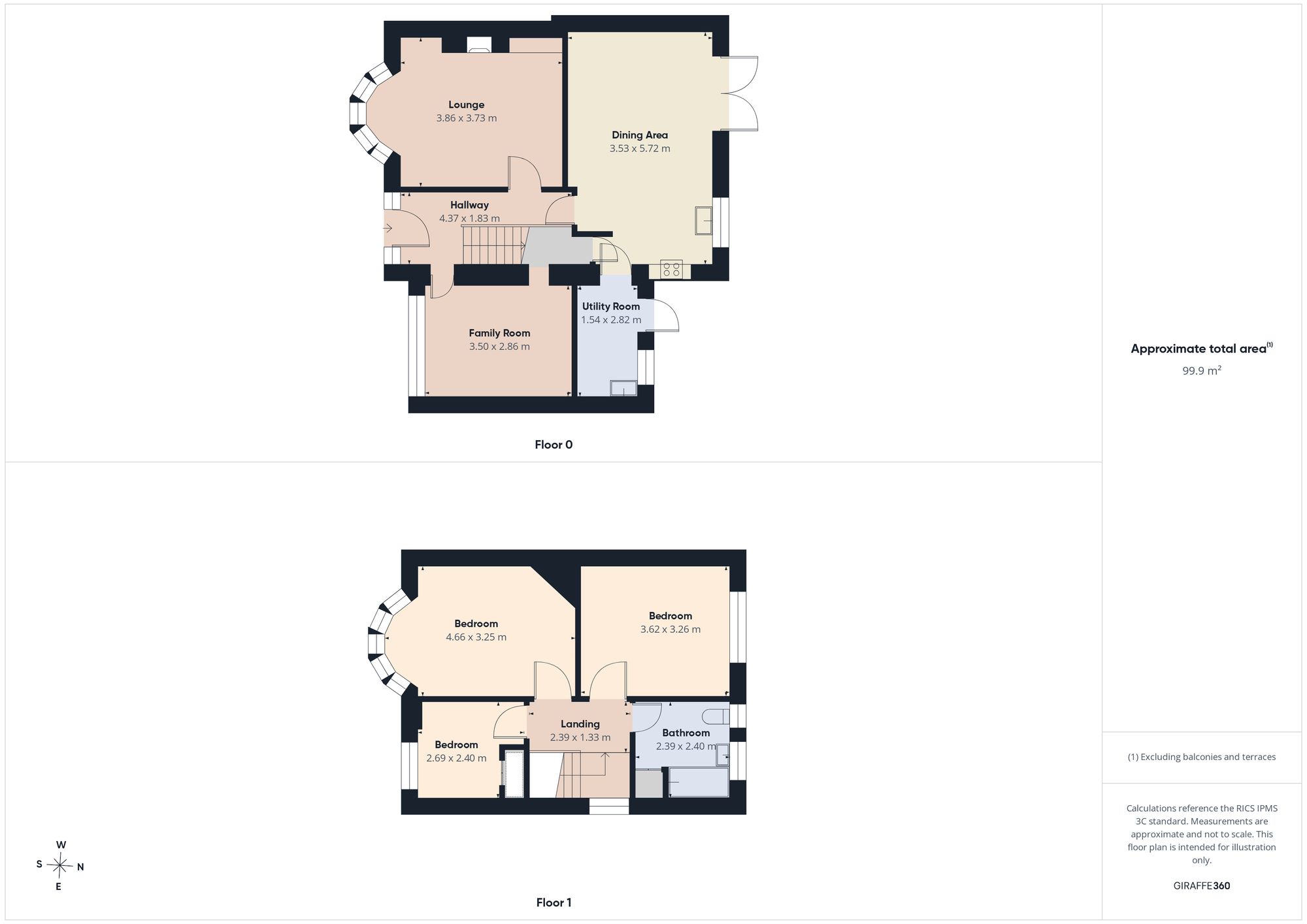 3 Felton Crescent, Gateshead floorplan