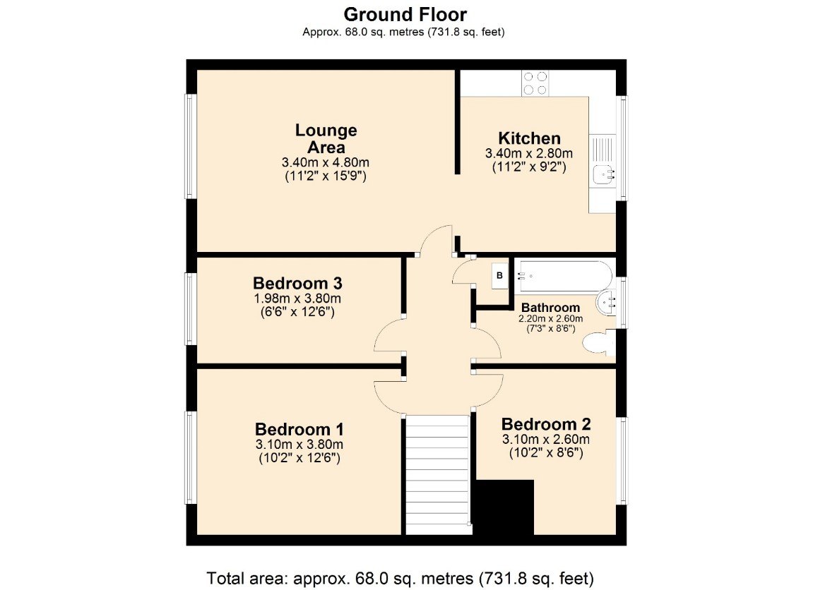 Lindens, Skelmersdale WN8, 3 bedroom flat to rent 61423517