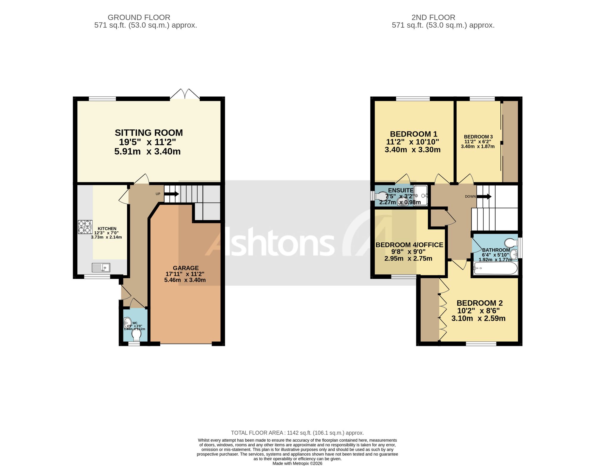 8, Beckfield Close, Leigh floorplan