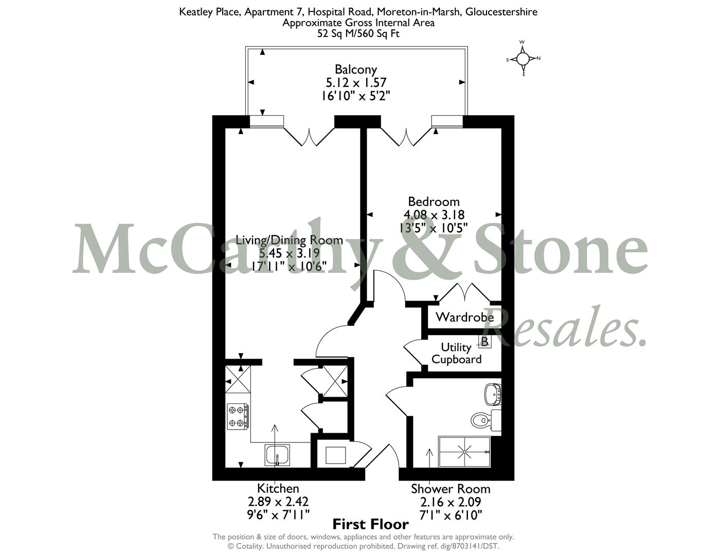 7 Keatley Place, Hospital Road, Moreton-In-Marsh floorplan