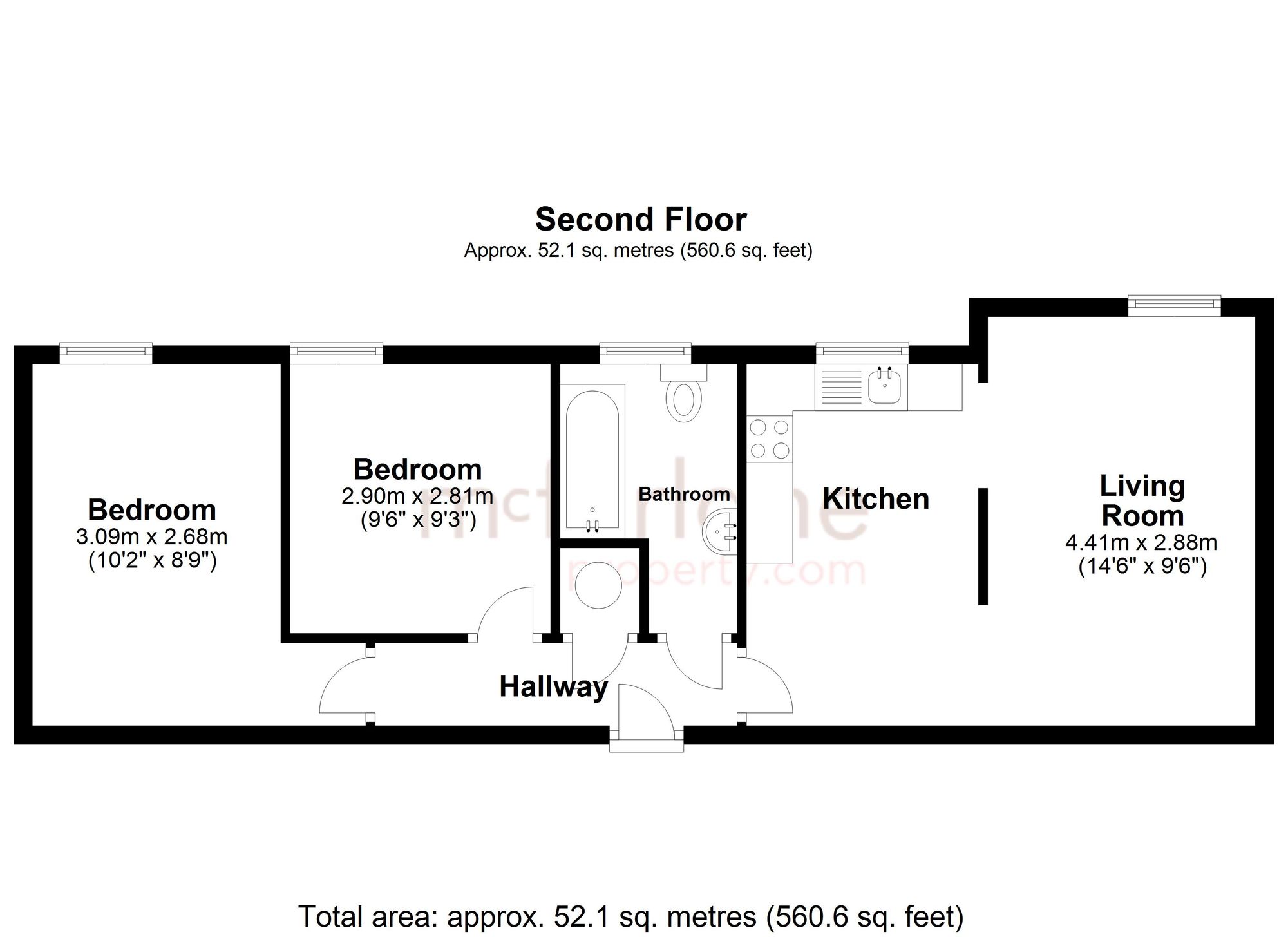 Flat 3, Dammas House Dammas Lane, Swindon floorplan