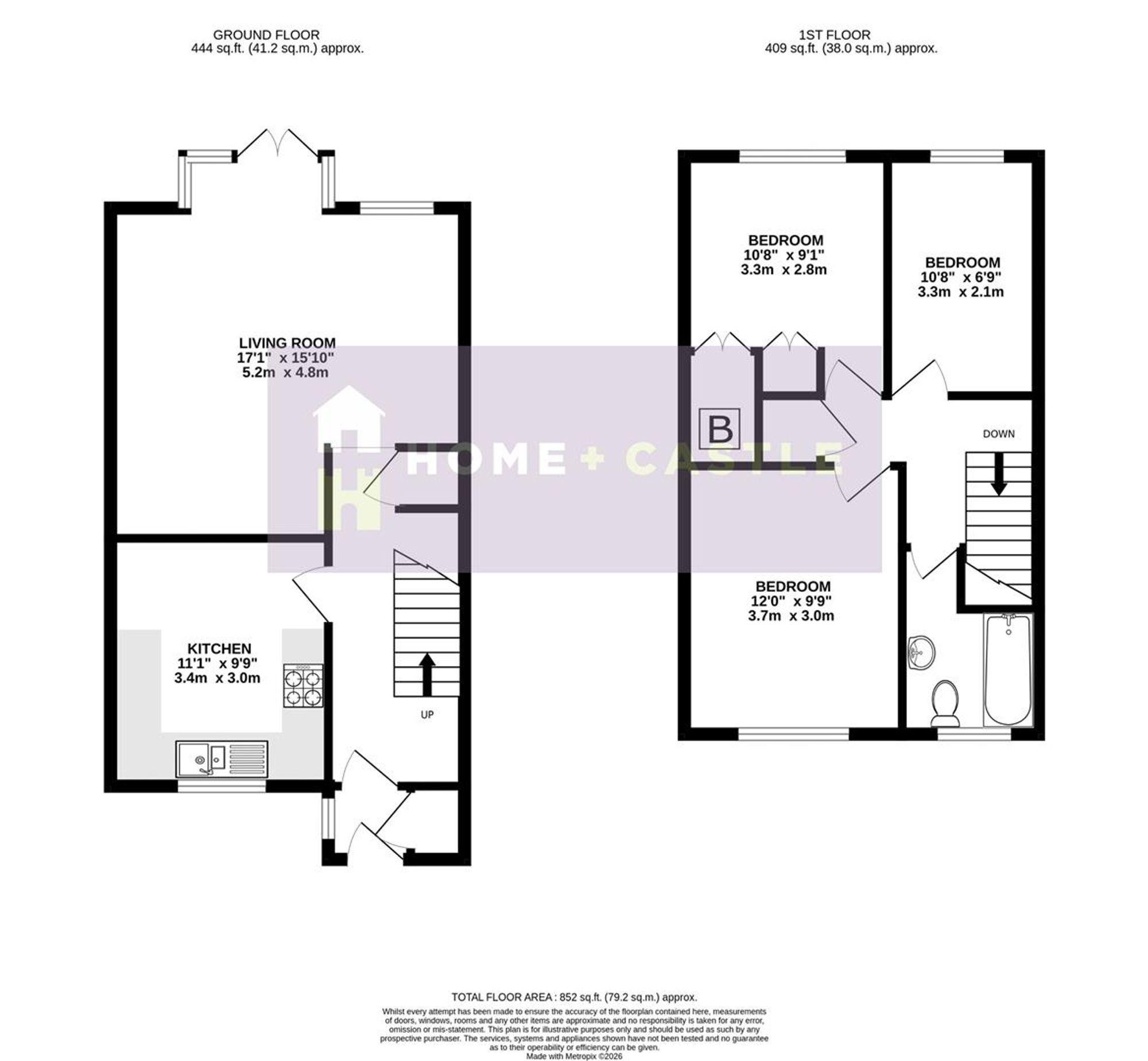 3 Gainsborough Crescent, Eastbourne floorplan