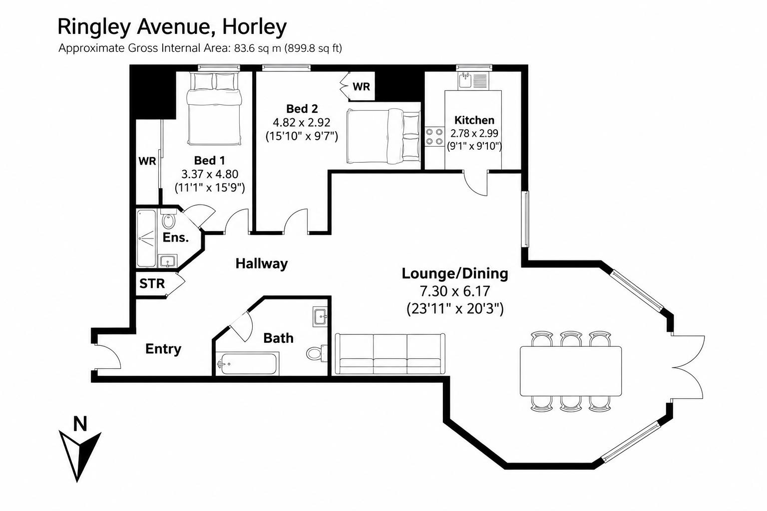 Ringley Avenue, Horley floorplan