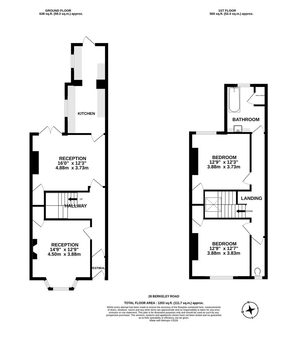 28, Berkeley Road, Bristol floorplan