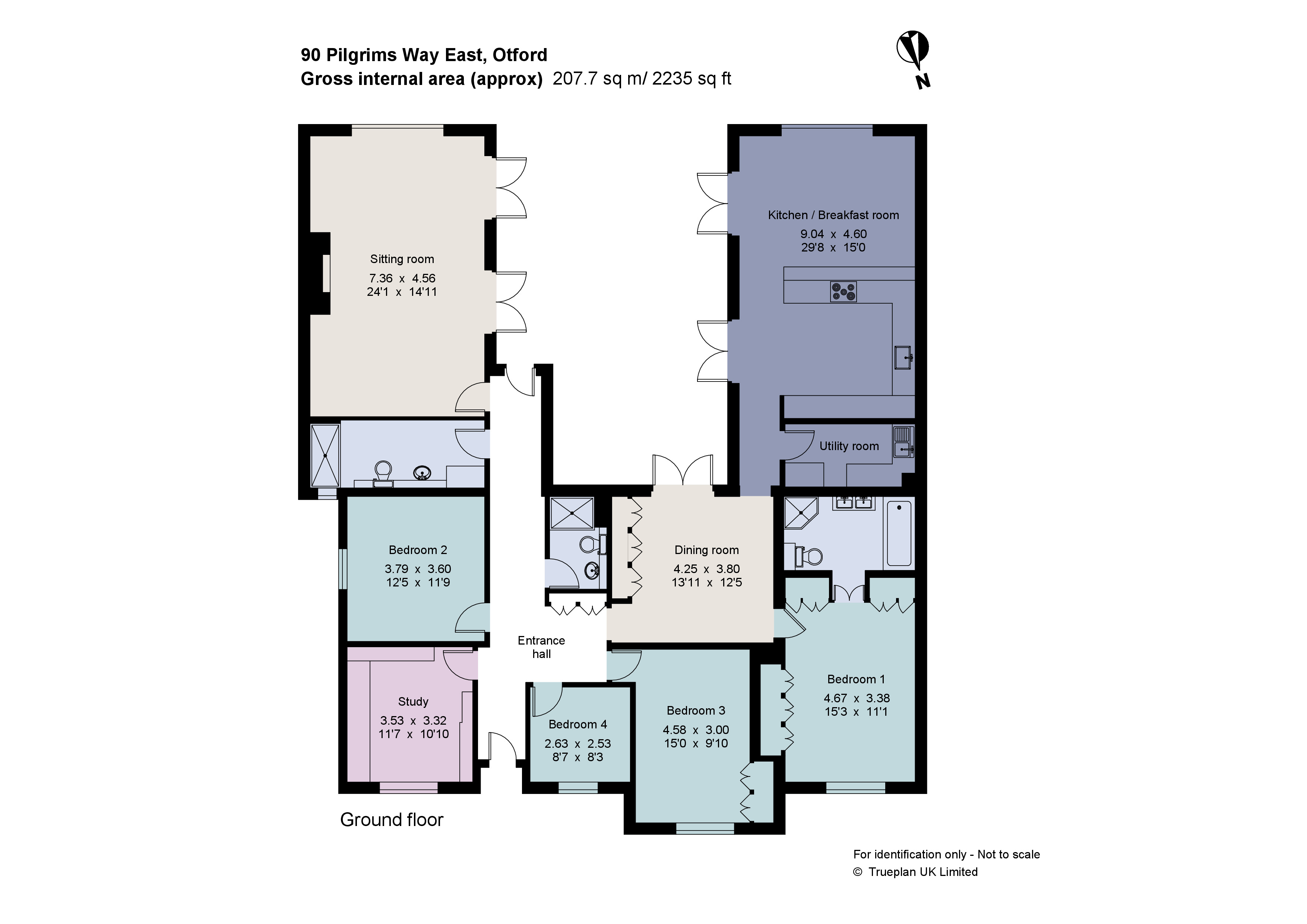 90, Pilgrims Way East, Sevenoaks floorplan