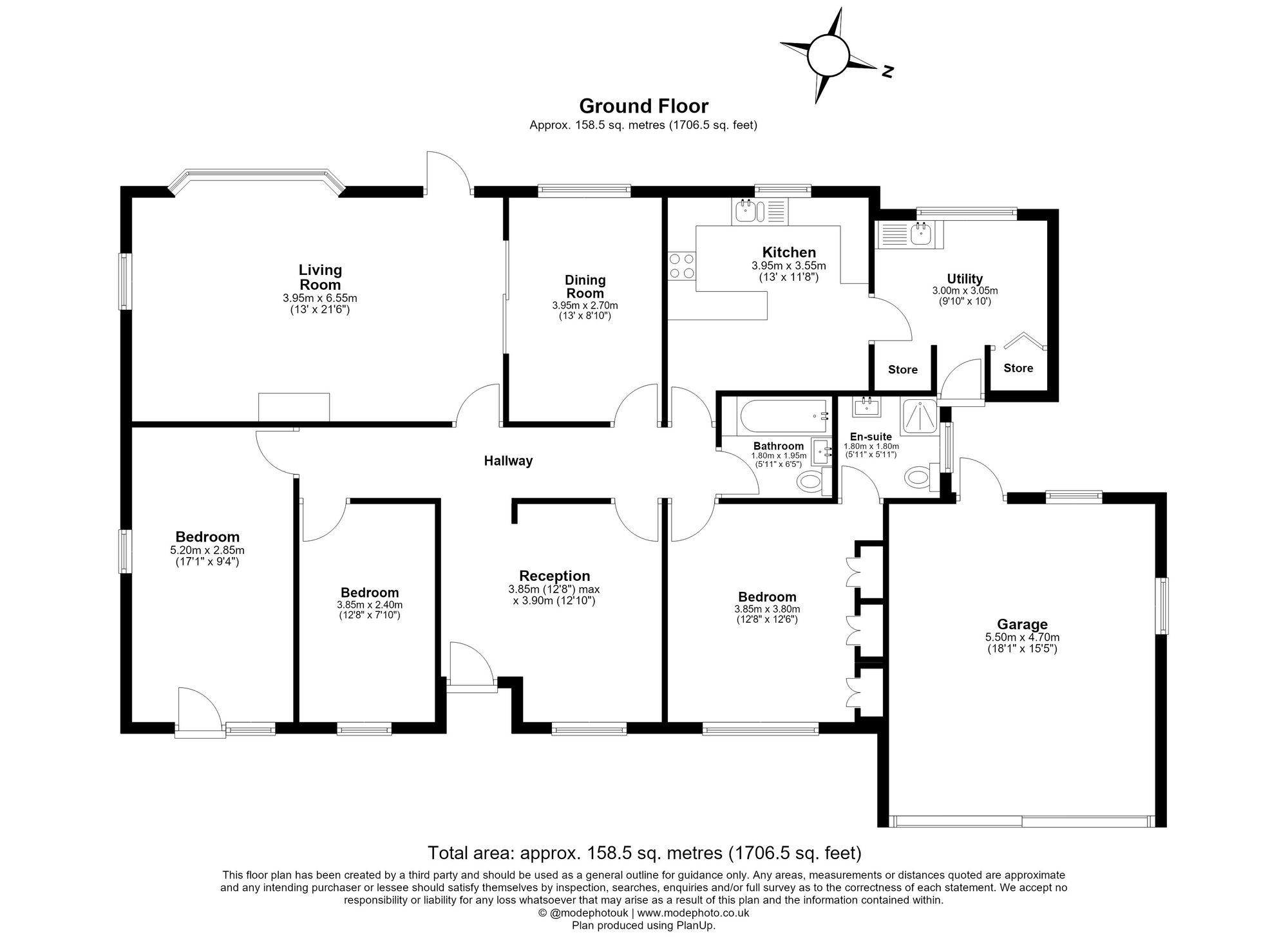 1a Bearton Green, Hitchin floorplan