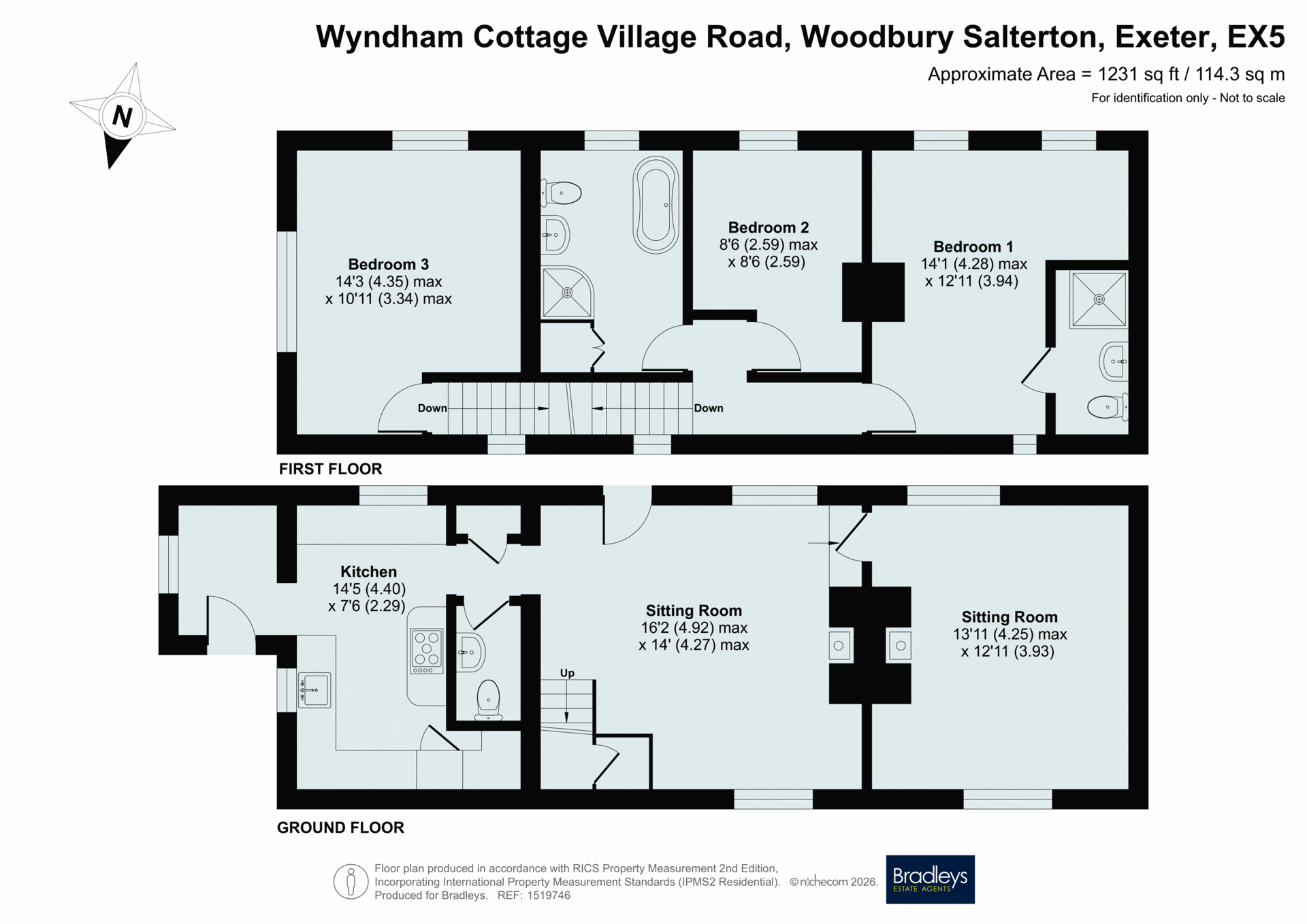 Wyndham Cottage,, Village Road, Exeter floorplan