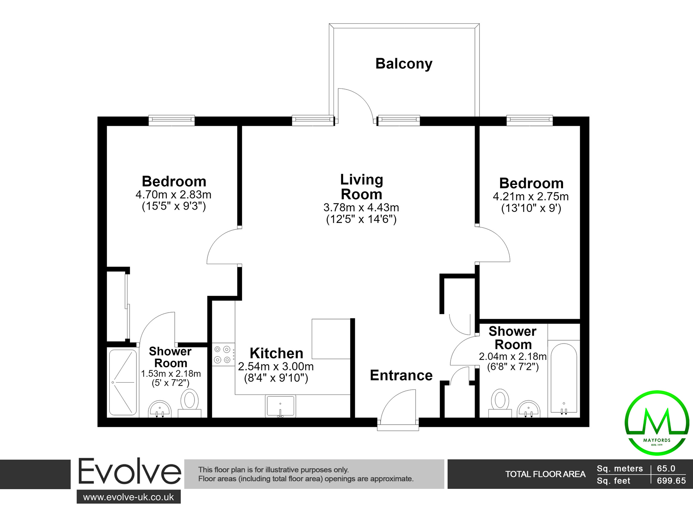 Flat 58, Taro Apartments, Harrow floorplan