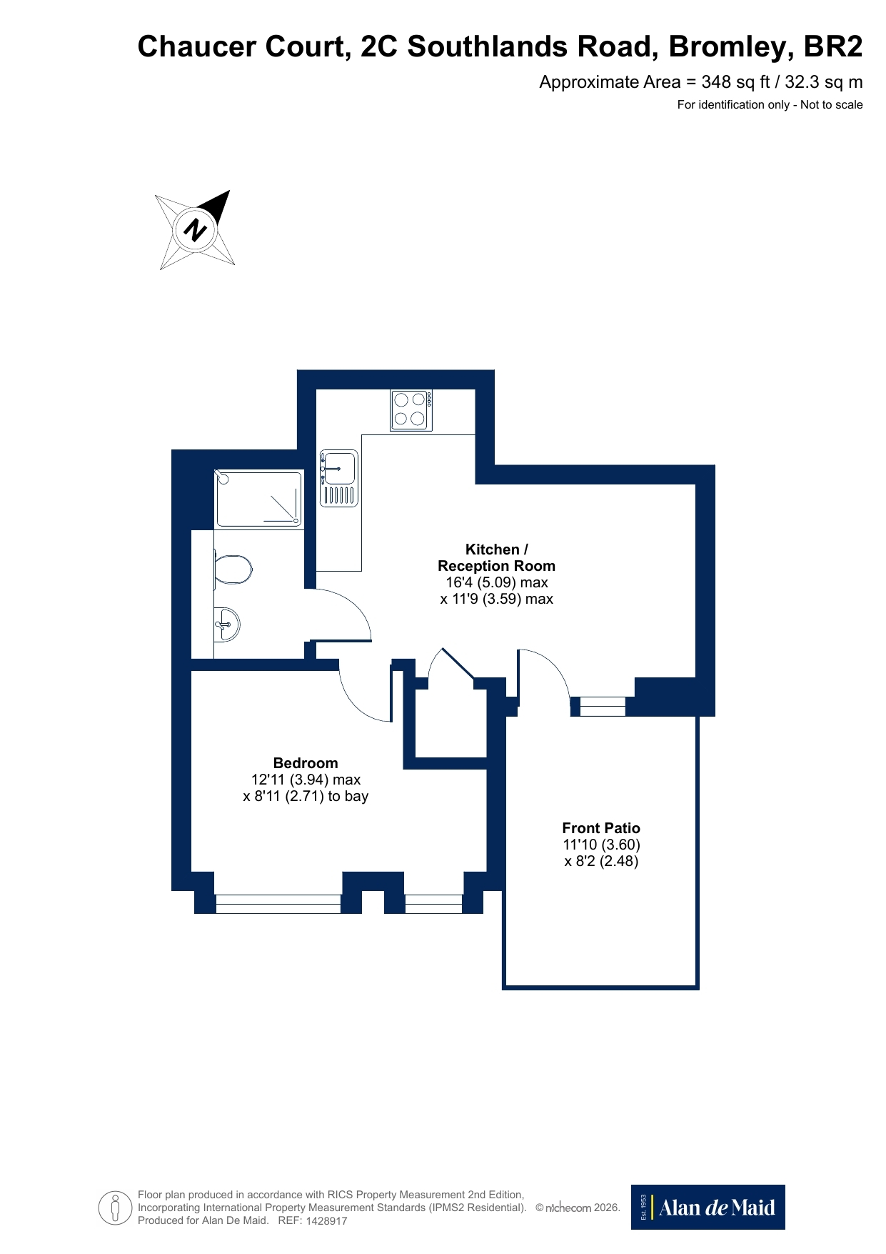 Flat 15,, Chaucer Court, Bromley floorplan