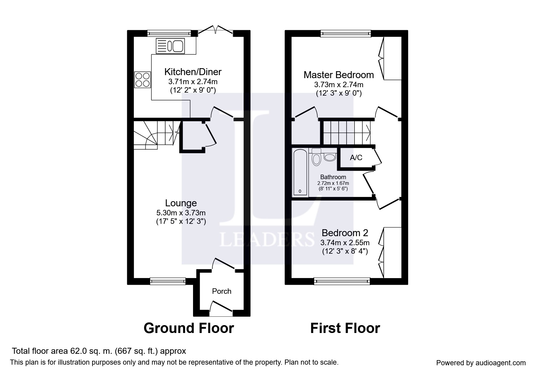 2 Bedrooms Terraced house to rent in Dorsey Drive, Elstow, Bedford MK42