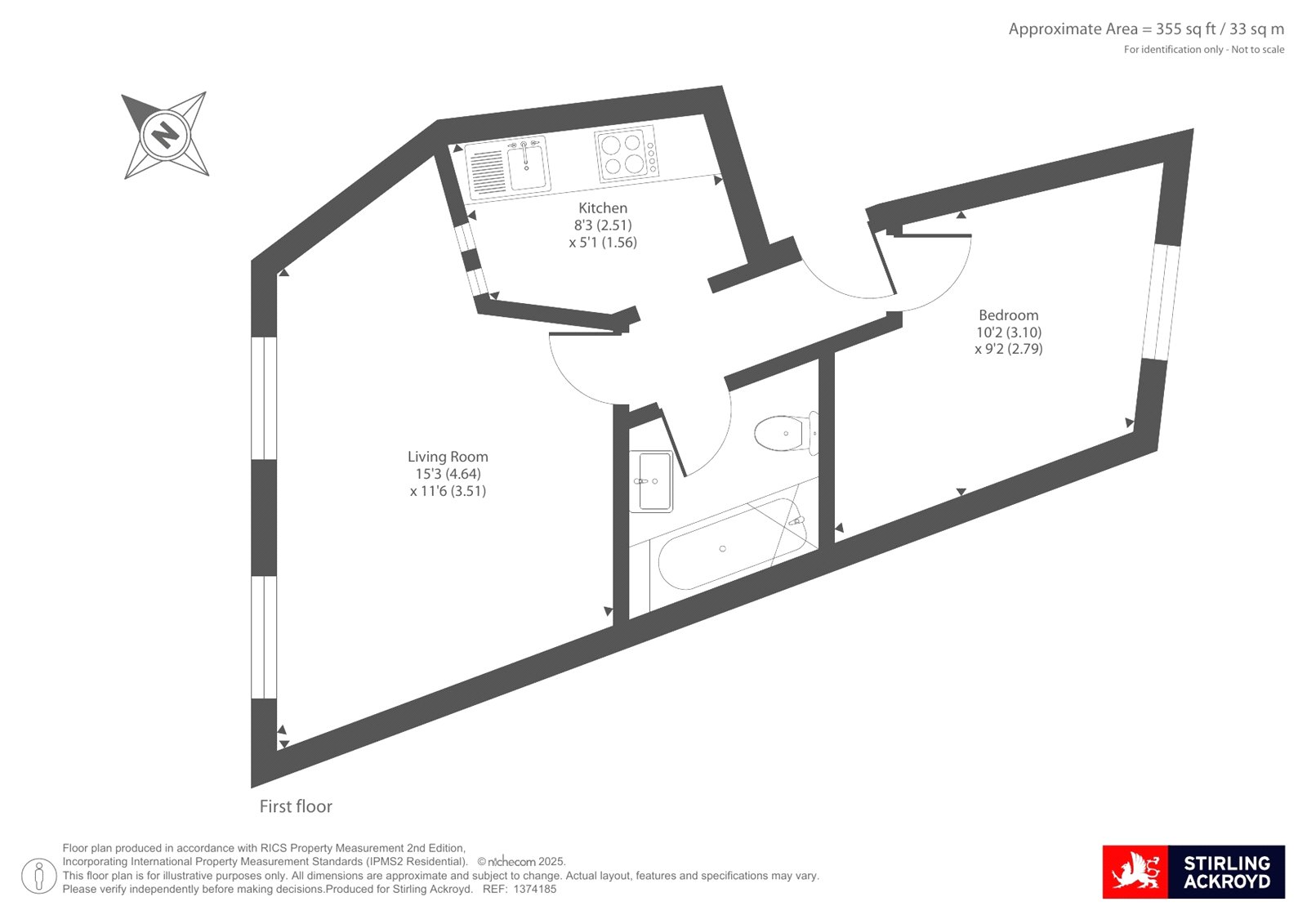 First Floor Flat, 12A, Clifford Road, London floorplan