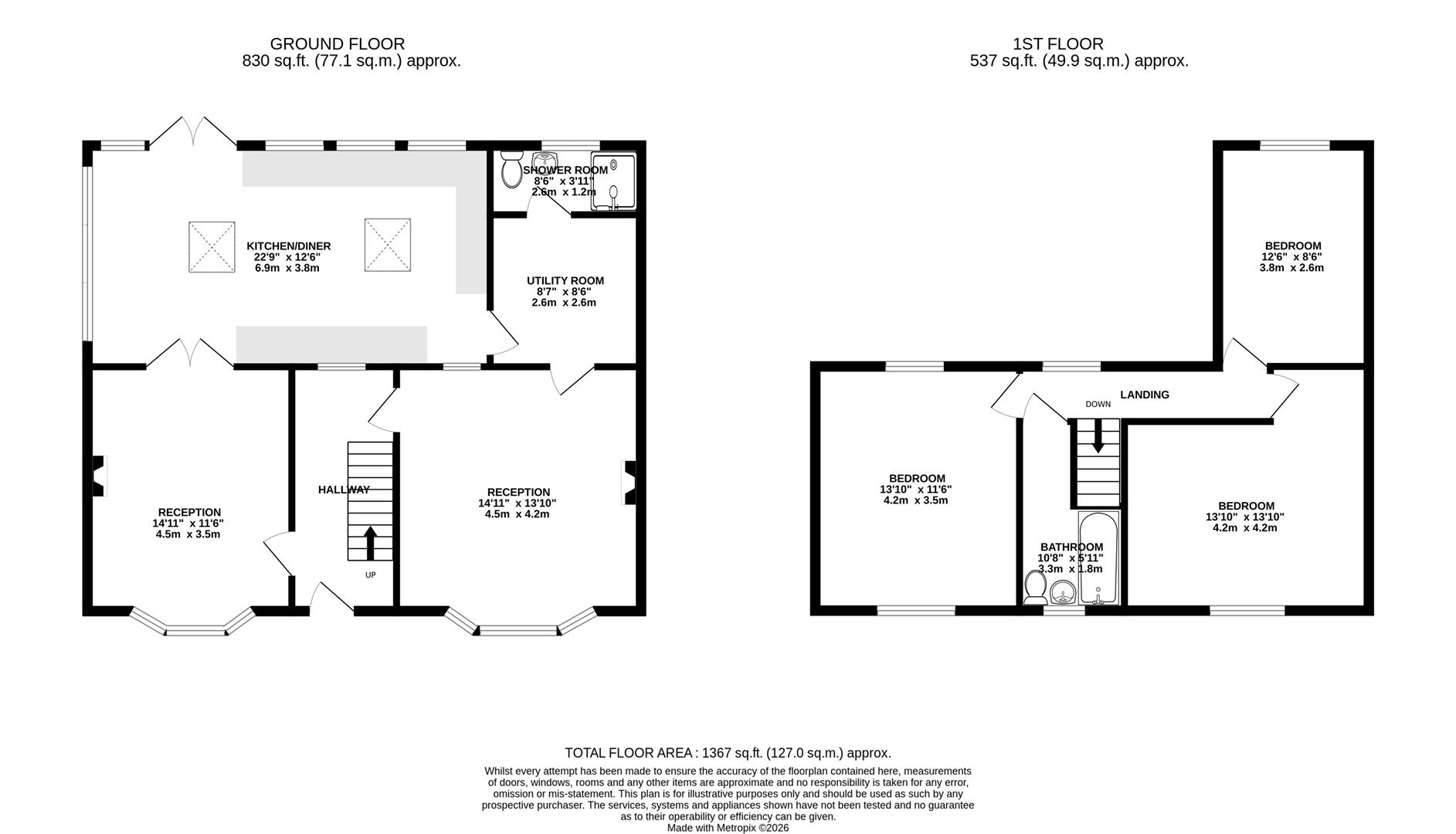 2 Ellesmere Villas, Chesterfield Road, Shuttlewood floorplan
