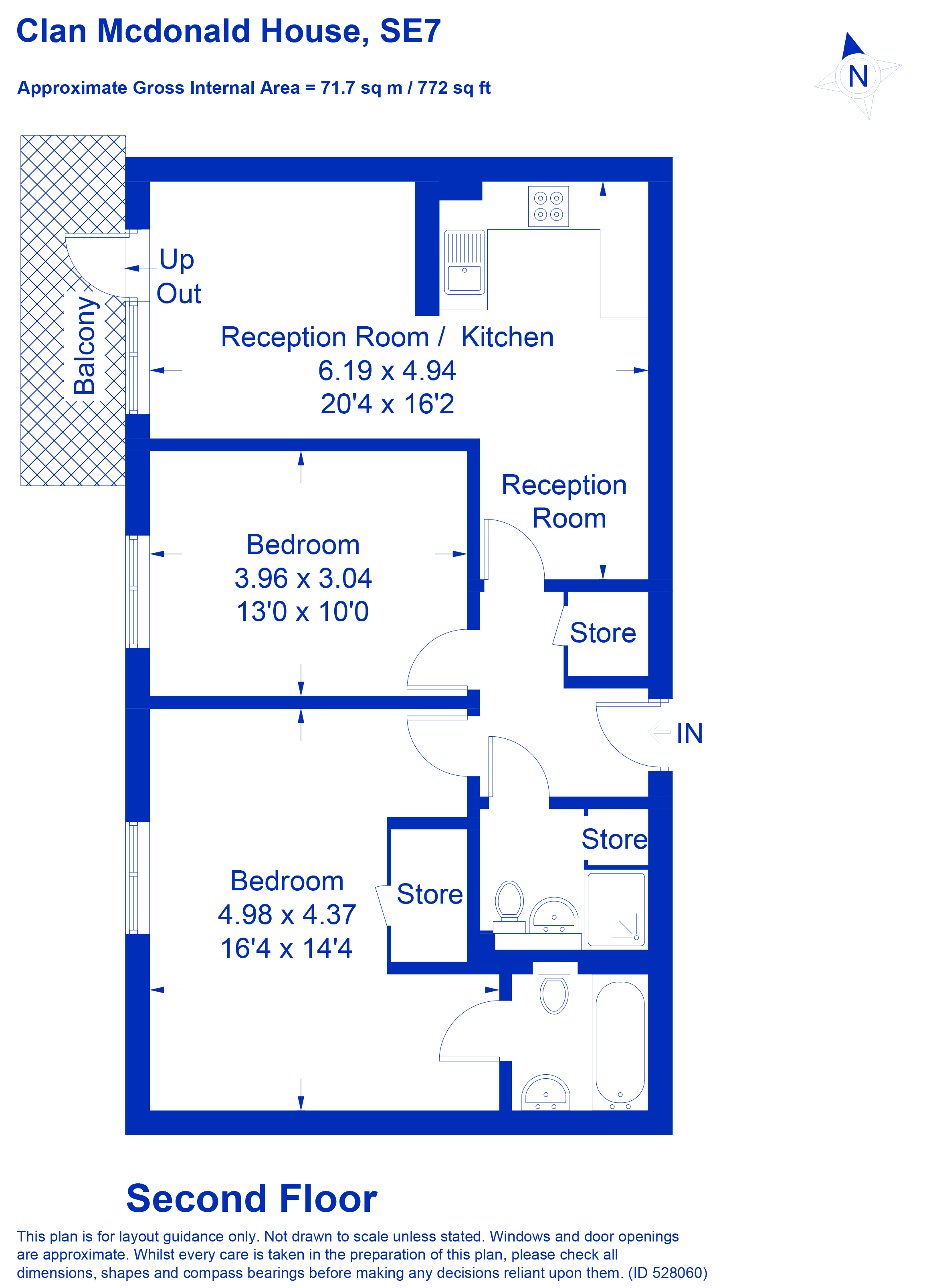 2 Bedrooms Flat for sale in Bramhope Lane, London SE7