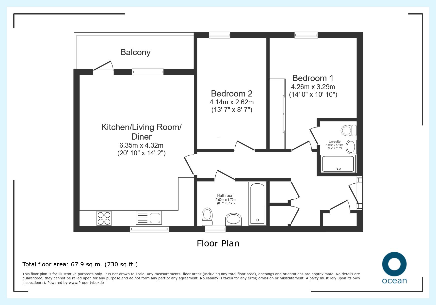 Flat 3 Jacobite House 1, Clarks Grove, Bristol floorplan