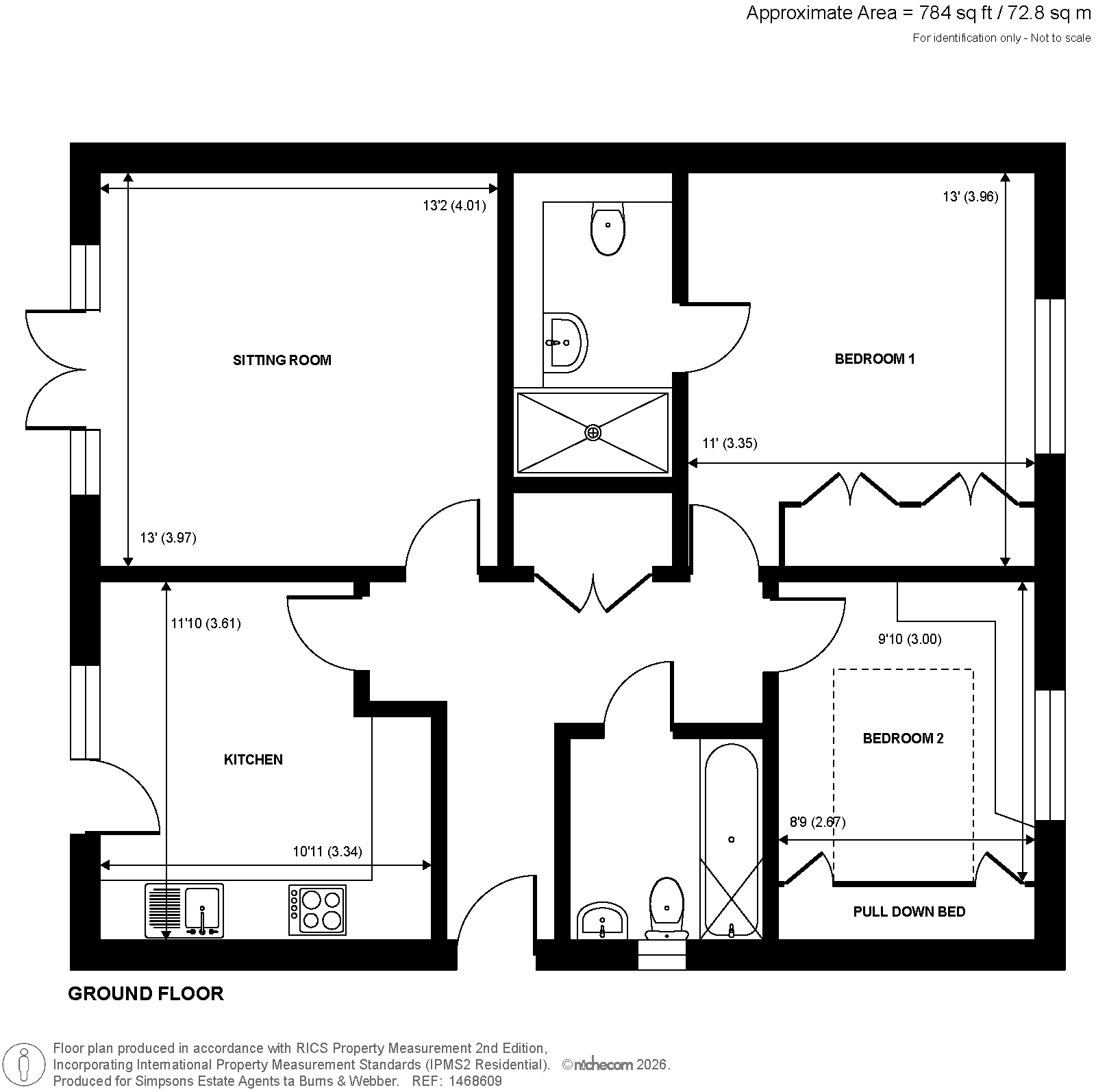 33, Hesketh Close, Surrey floorplan