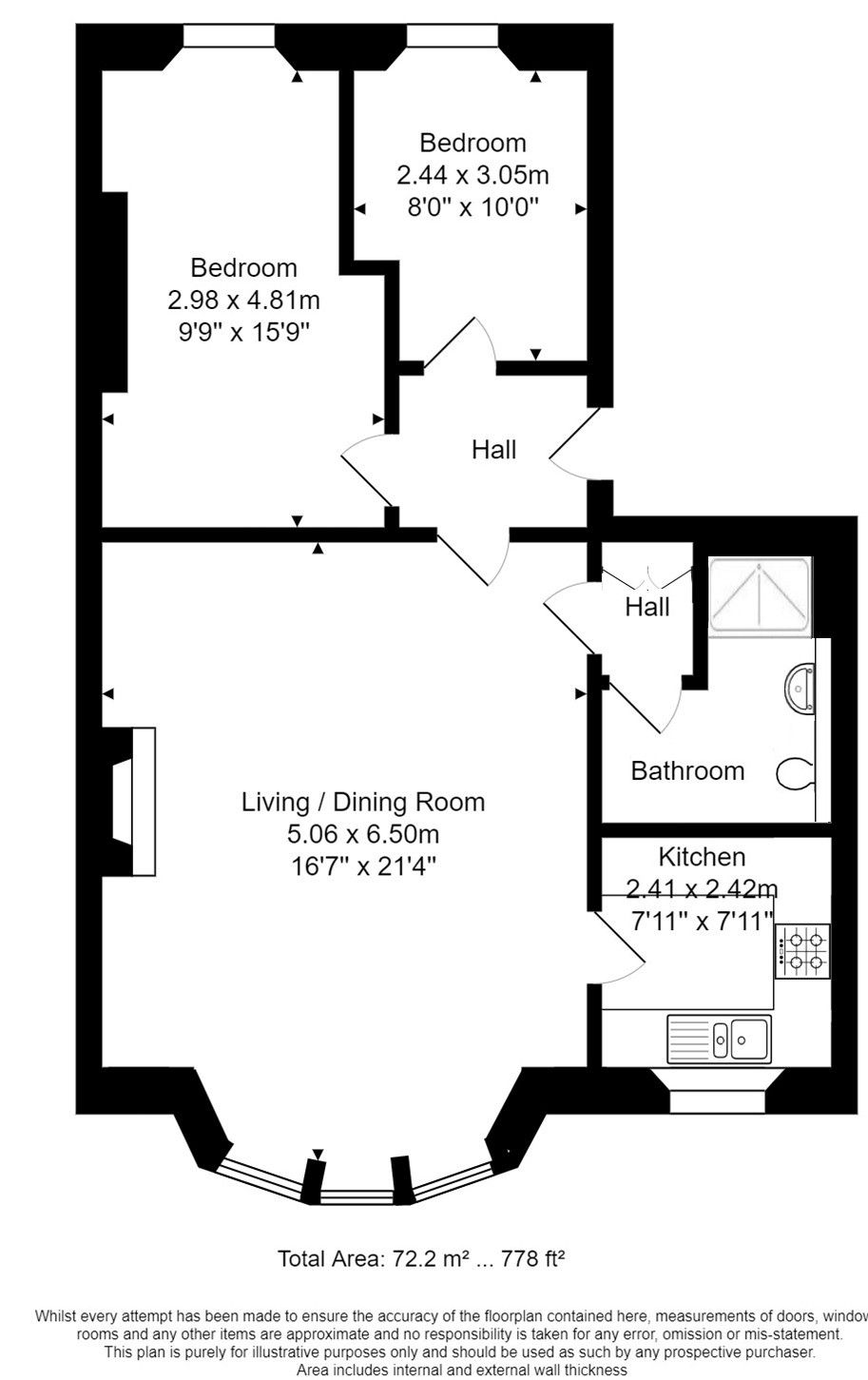 Beaumont House,Flat 3, Lansdown Road, Bath floorplan
