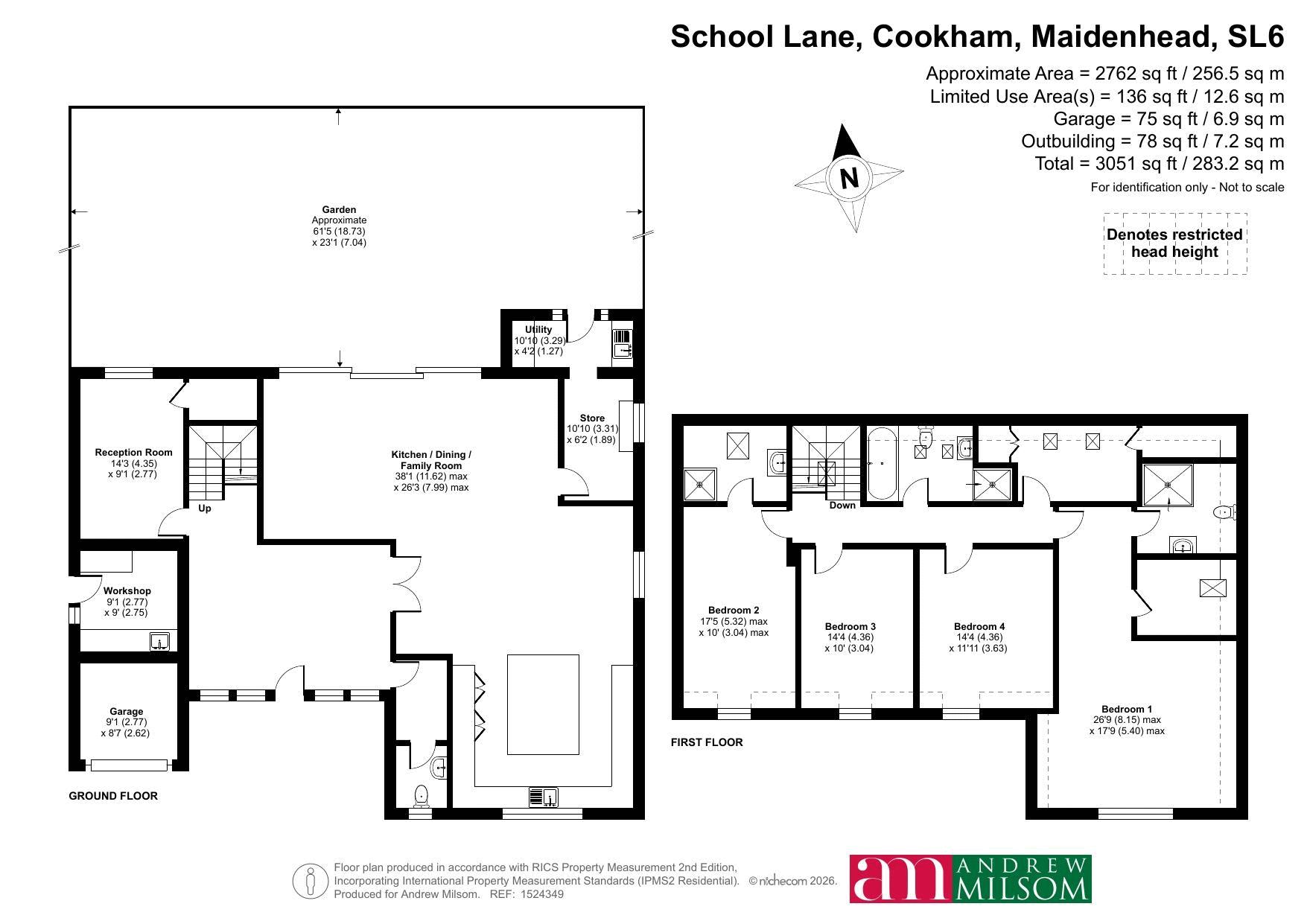 Chardonne, School Lane, Cookham floorplan