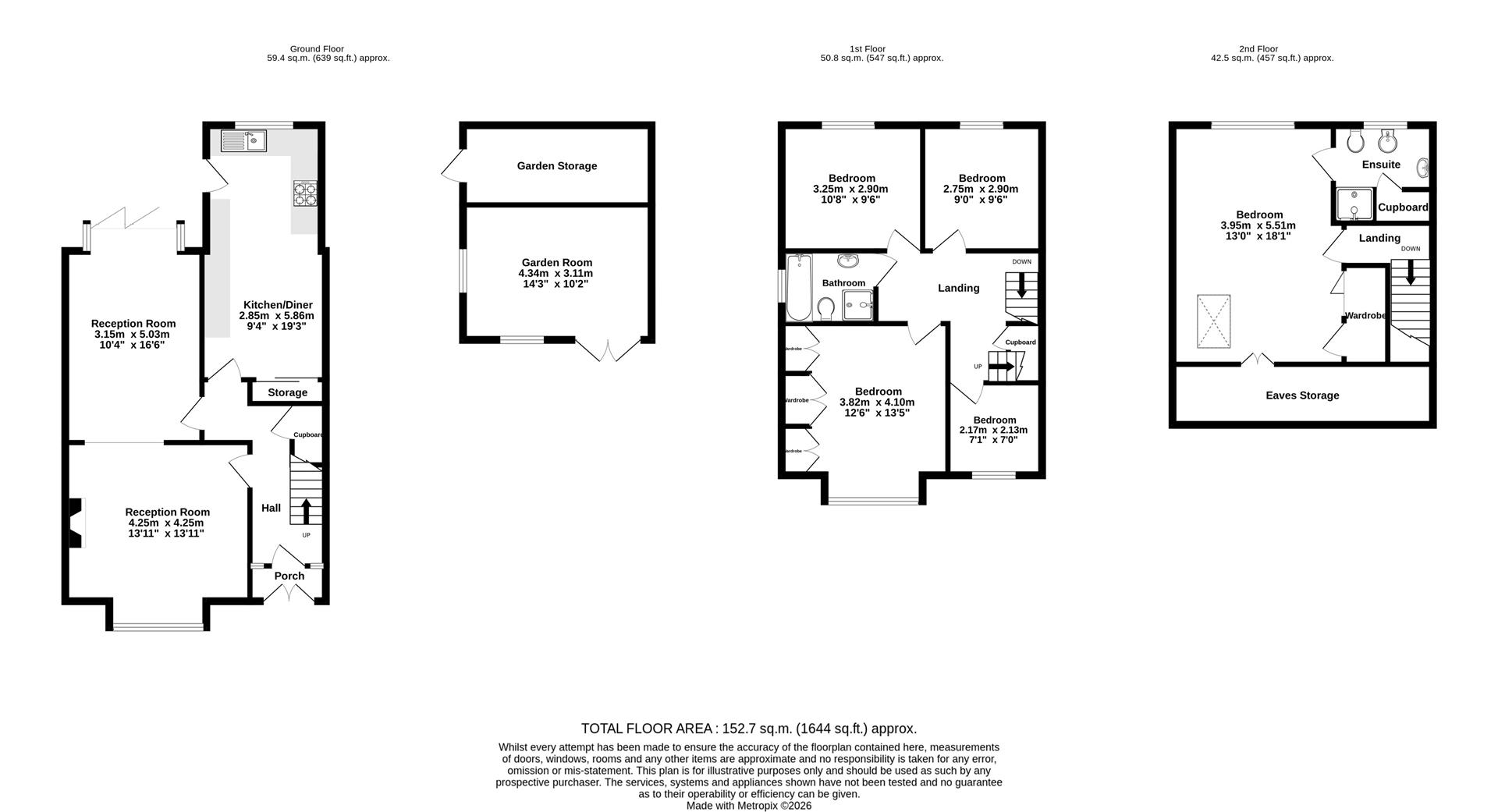 45, Heatherside Road, West Ewell floorplan