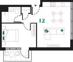 Flat 12, 104, Quadrate Apartments, Pembroke Road, Ruislip floorplan