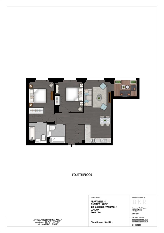 2 Bedrooms Flat to rent in Thornes House, The Residence, 6-8 Charles Clowes Walk, Battersea, London SW11