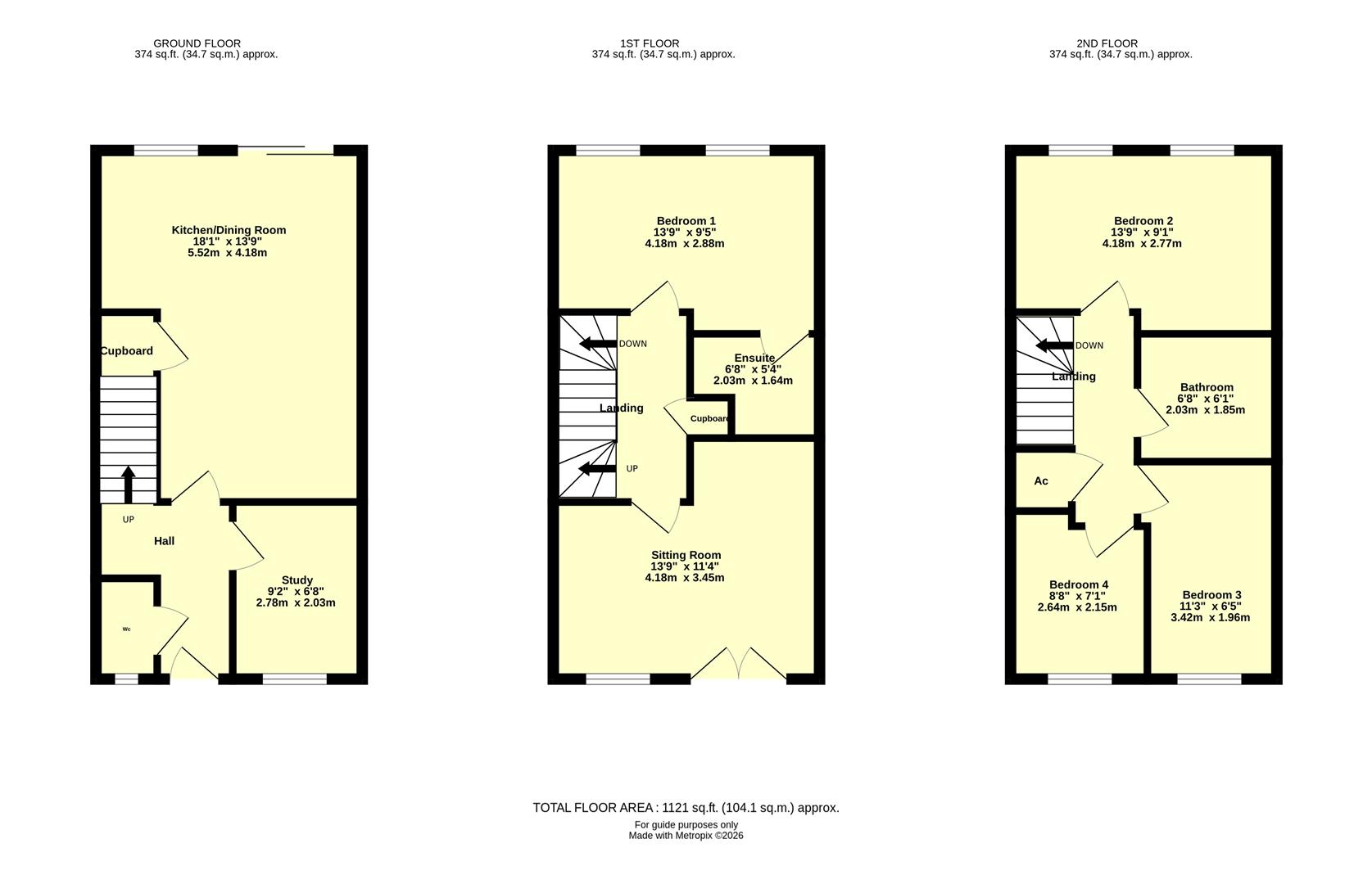 7, Drake Close, Cullompton floorplan