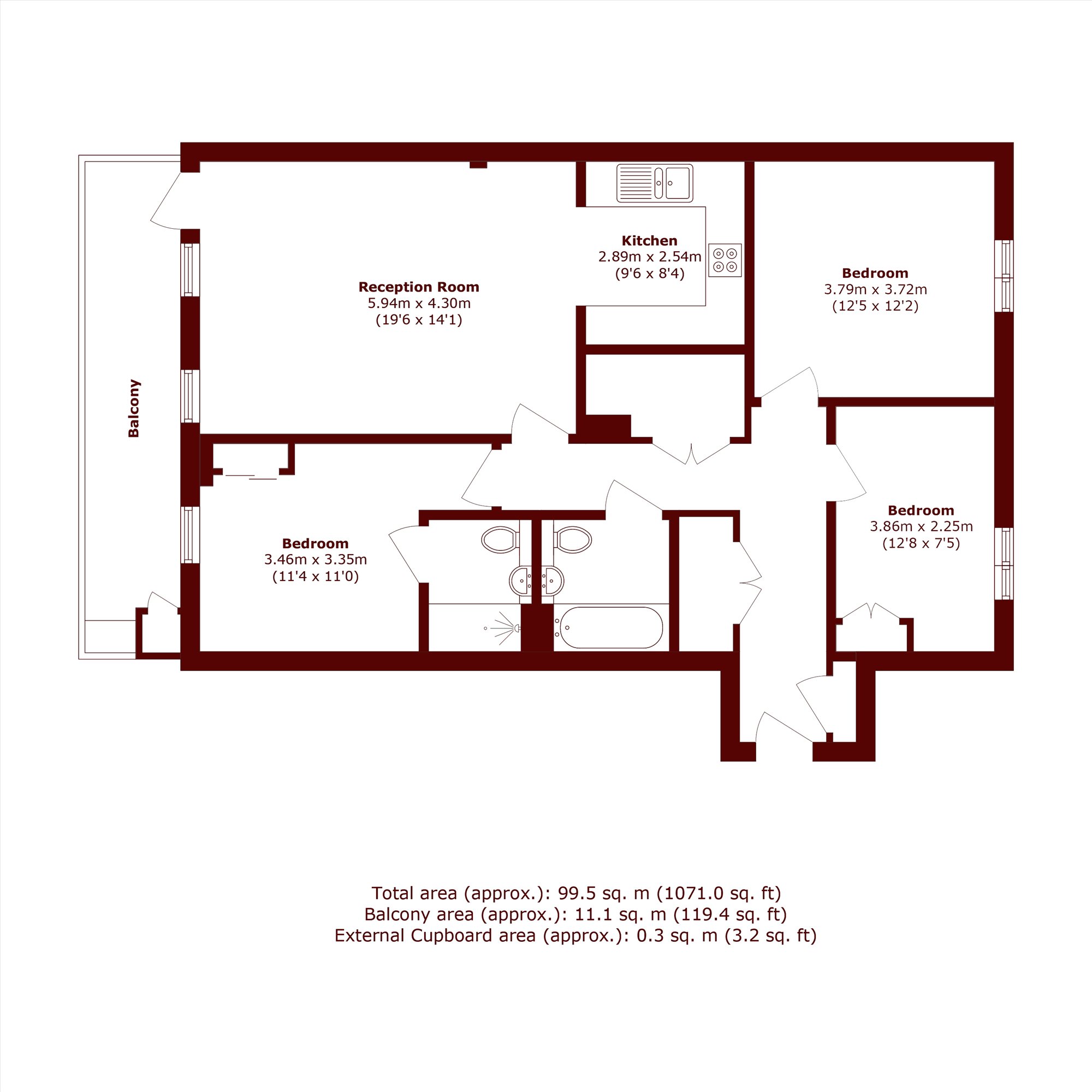 Avenue Road, Acton floorplan