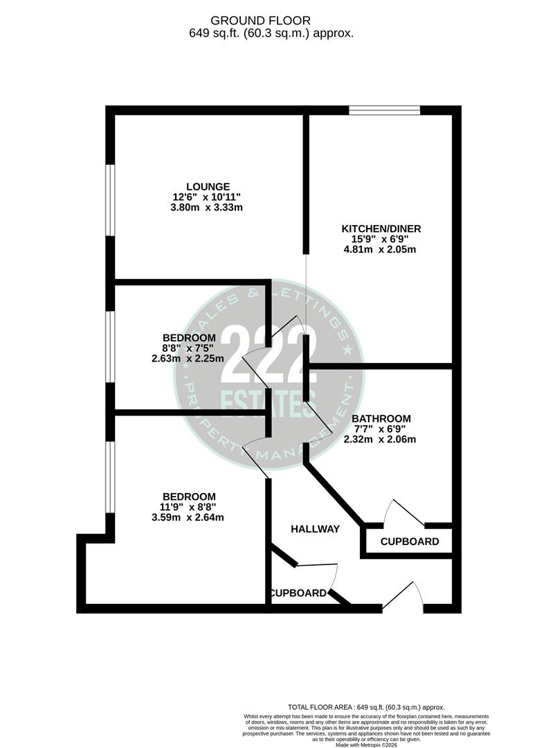 126, Regency Square, Warrington floorplan
