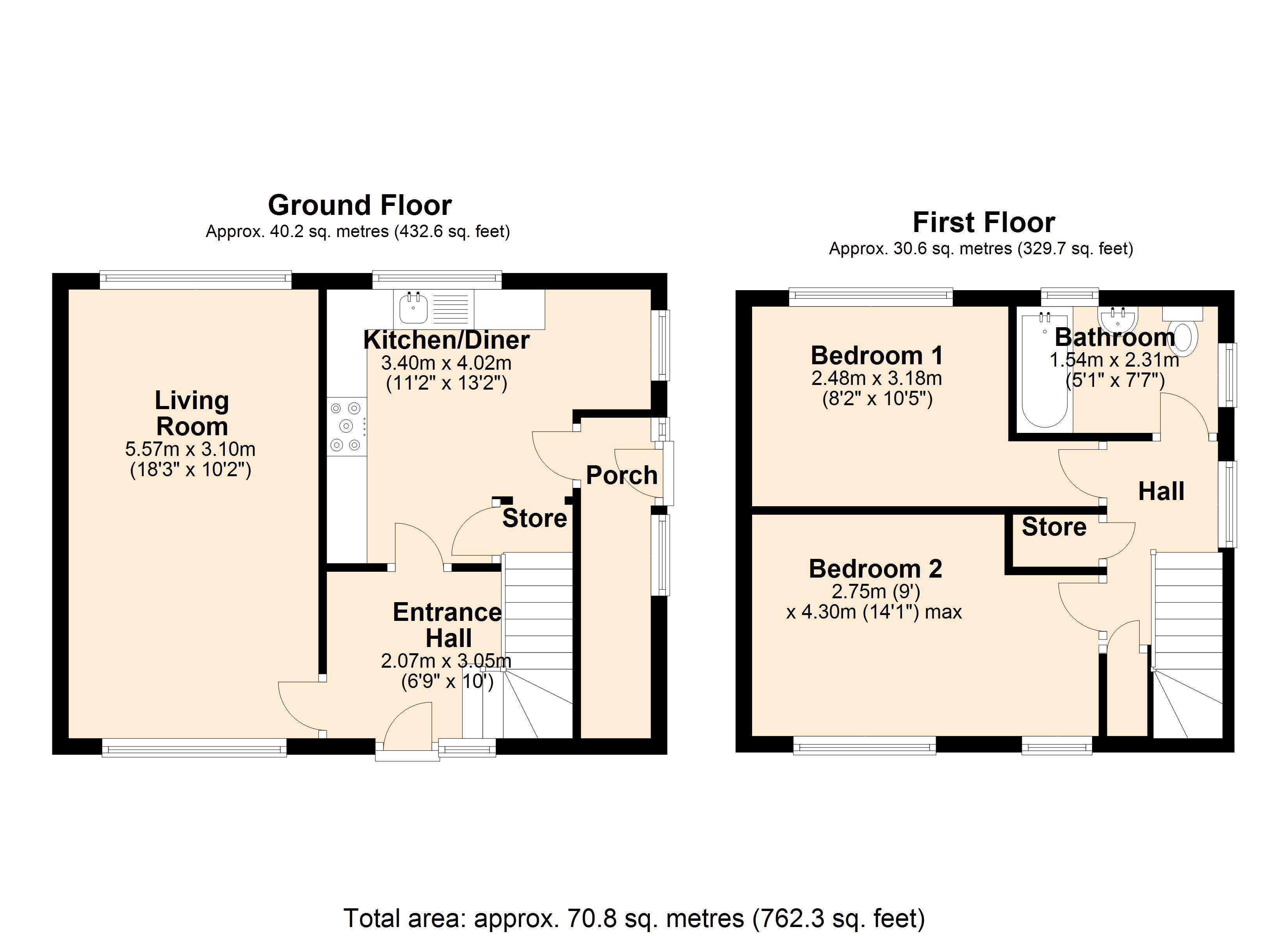 2 Bedrooms Semi-detached house for sale in Ring Road, Middleton, Leeds LS10