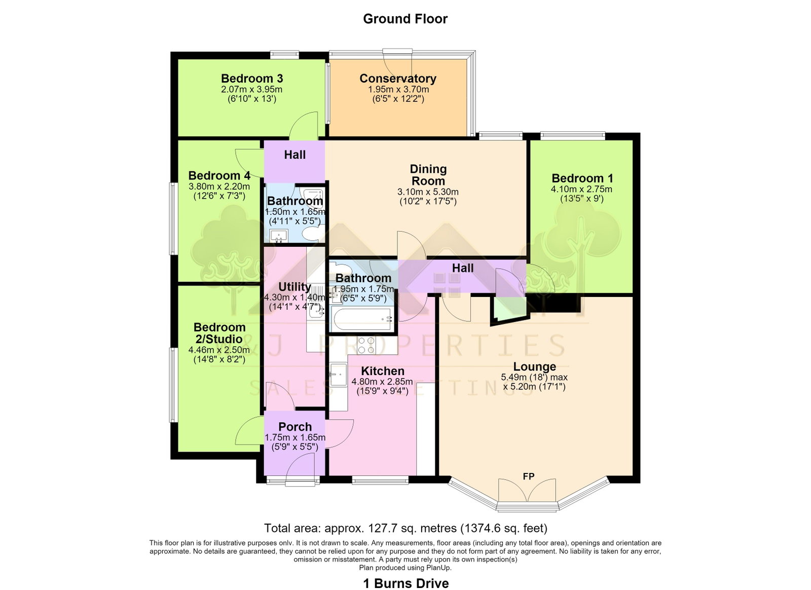 1, Burns Drive, Accrington floorplan