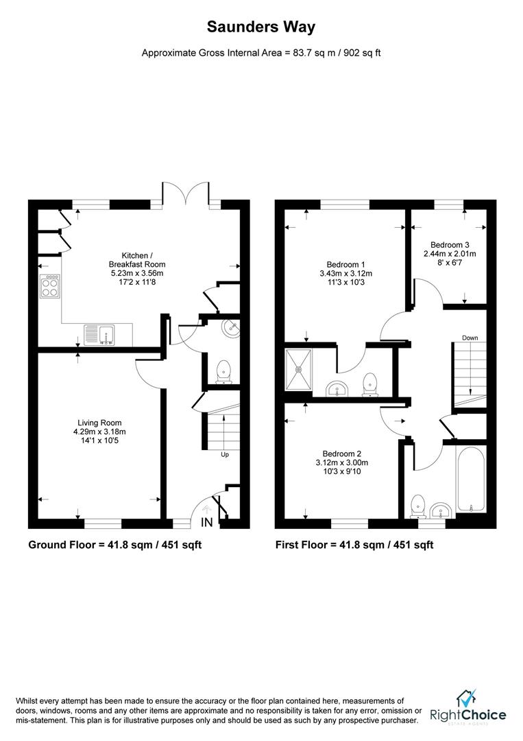 41, Saunders Way, Basingstoke floorplan