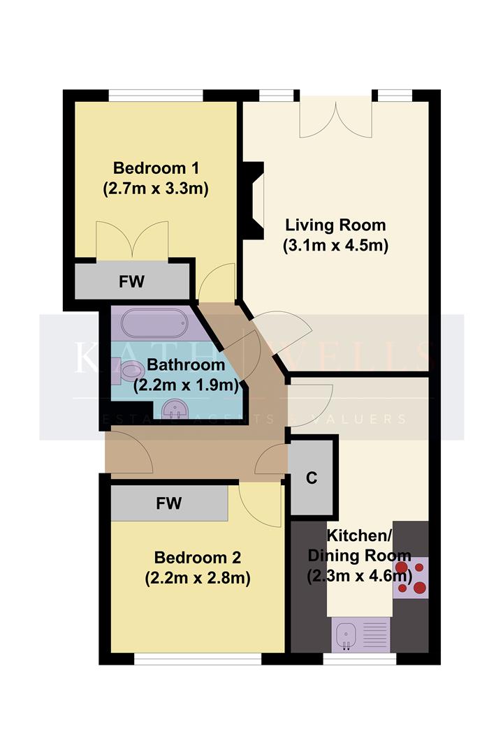 2 stonebridge lea, flat 19, Farnley Crescent, Leeds floorplan