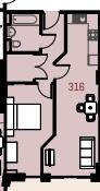 Abbey Row, Apartment 316, Devon Street, Liverpool floorplan