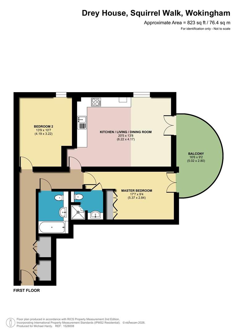 14 Drey House, Squirrel Walk, Wokingham floorplan