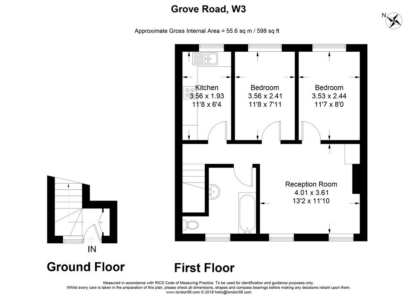 2 Bedrooms Flat for sale in Grove Road, London W3